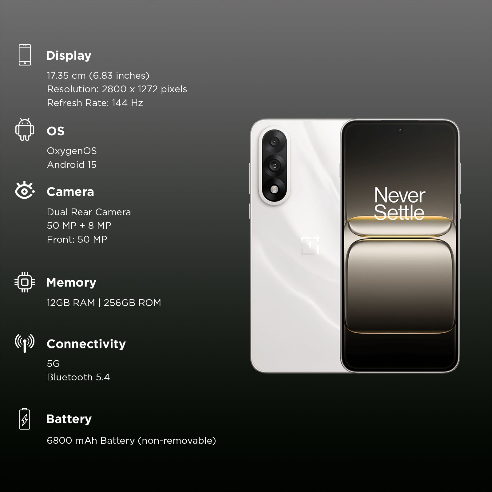 OnePlus Nord 5 5G (12GB RAM, 256GB, Marble Sands) OnePlus Nord 5 5G (12GB RAM, 256GB, Marble Sands)_3
