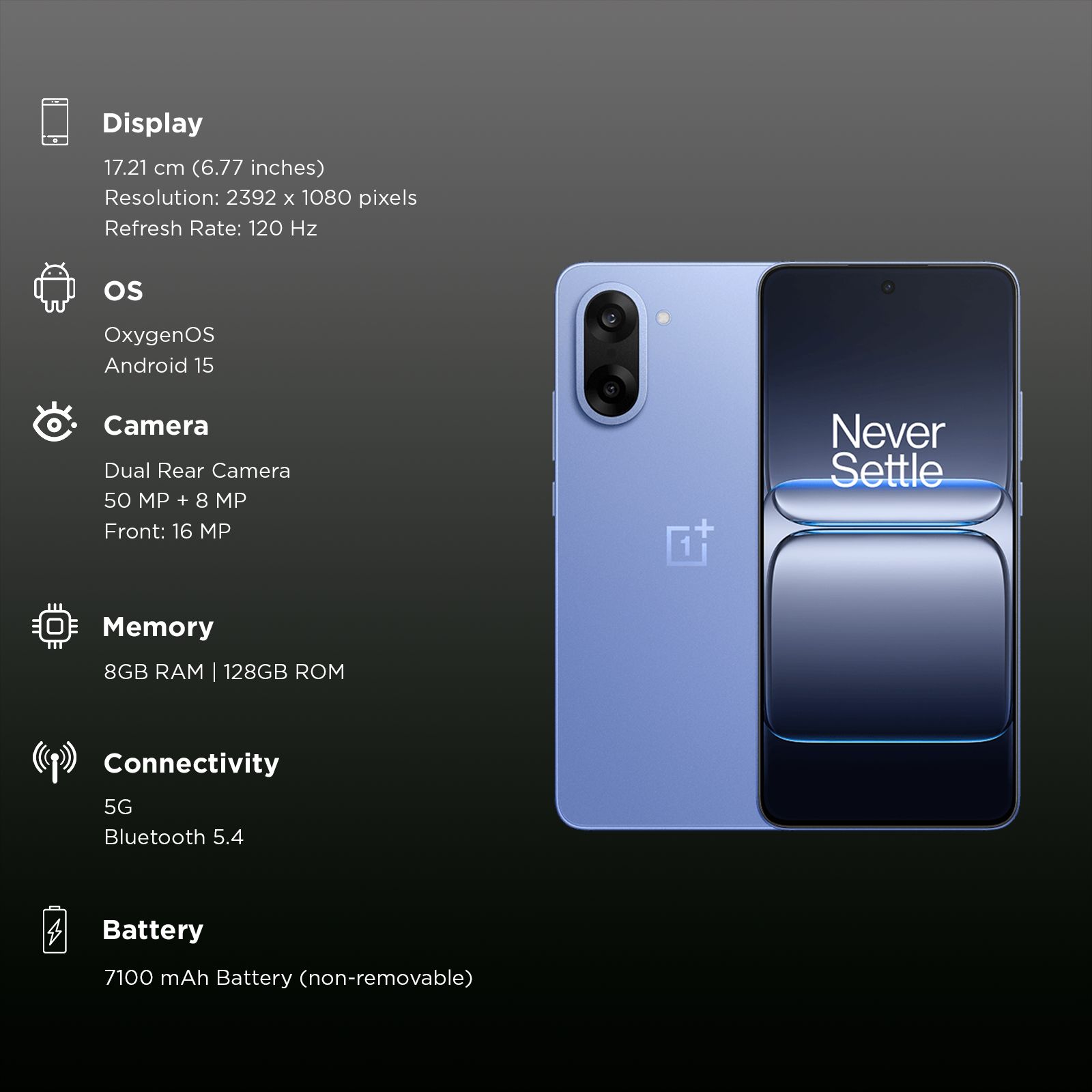 OnePlus Nord CE5 5G (8GB RAM, 128GB, Nexus Blue)_3