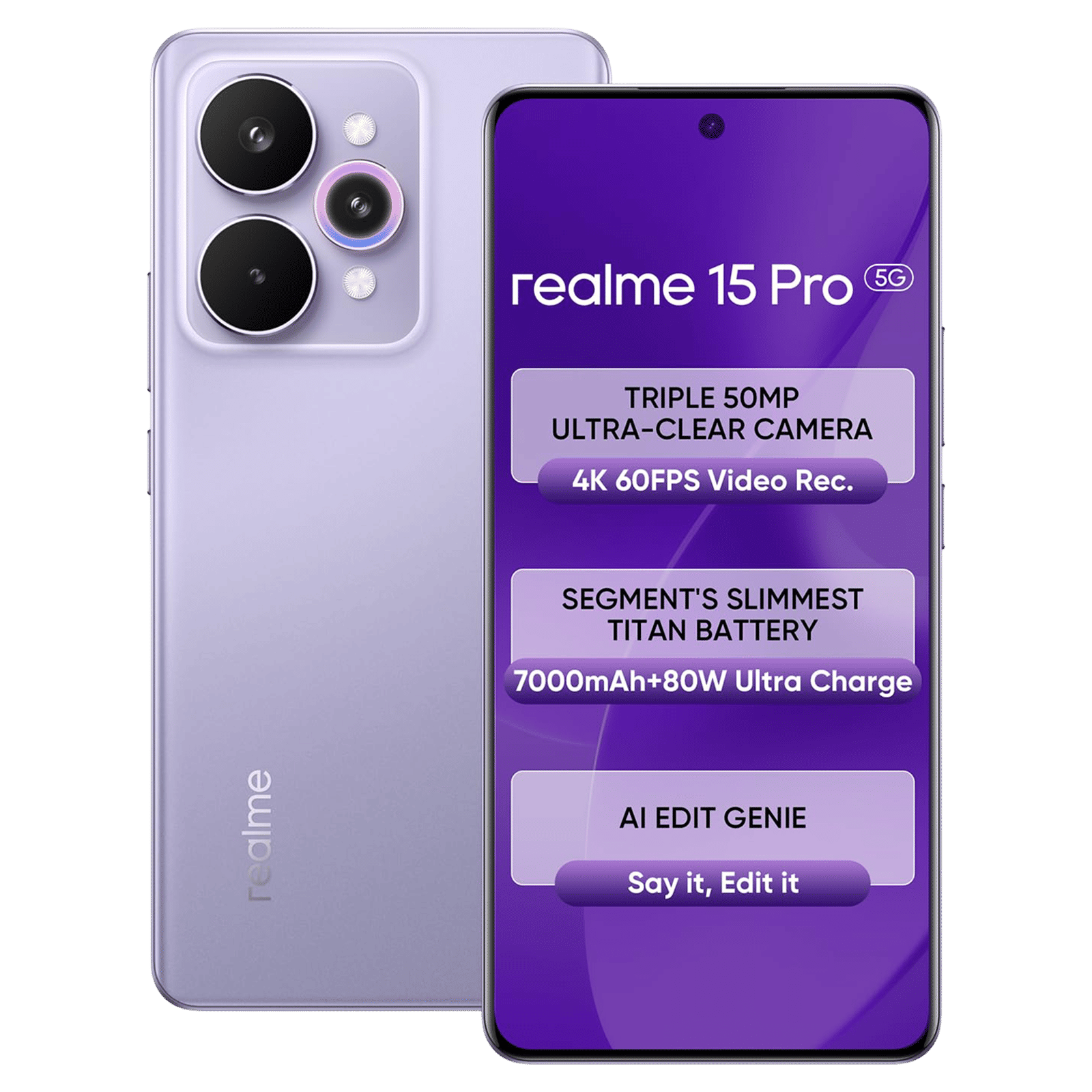 realme 15 Pro 5G (8GB RAM, 256GB, Silk Purple)_1