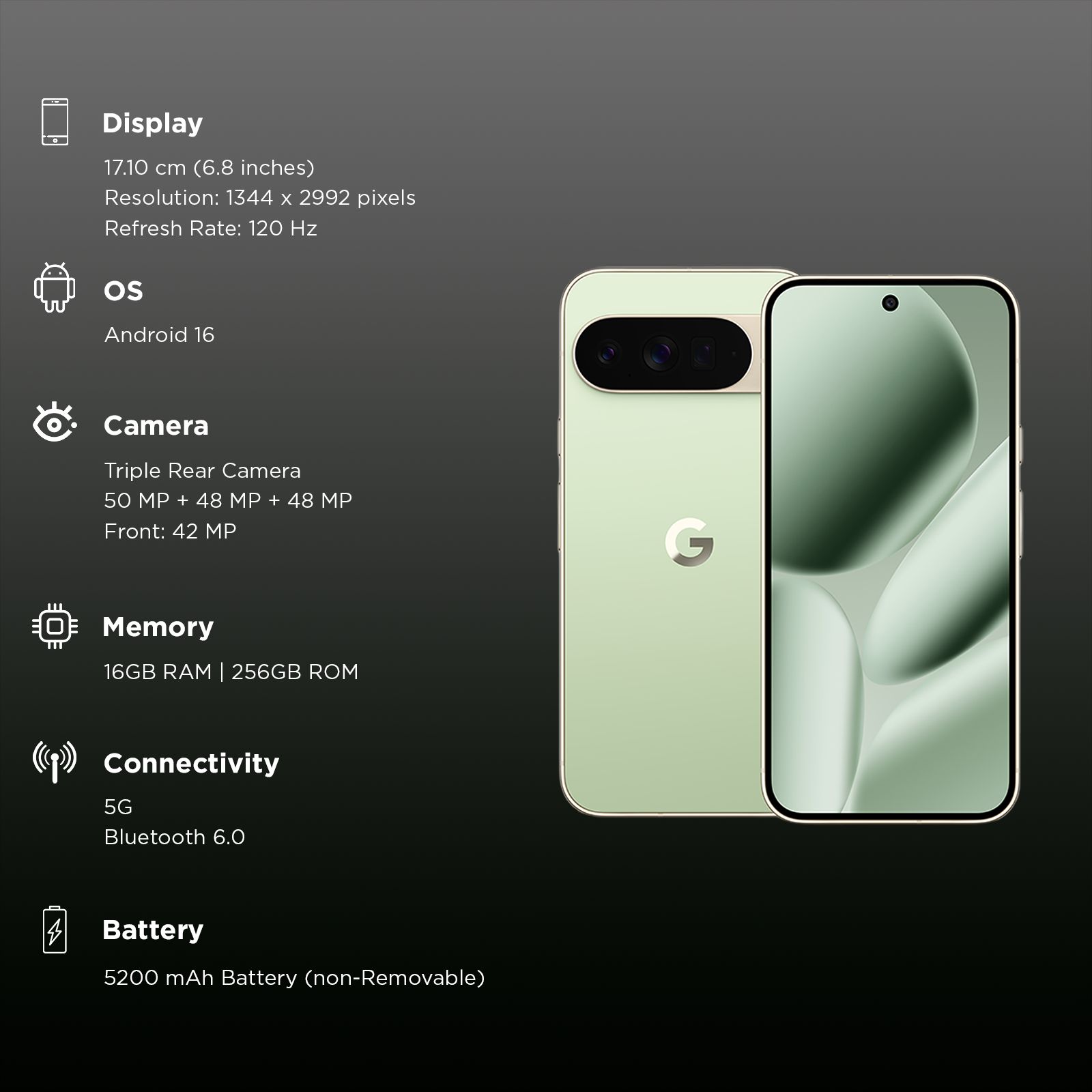 Google Pixel 10 Pro XL 5G (16GB RAM, 256GB, Jade)_3
