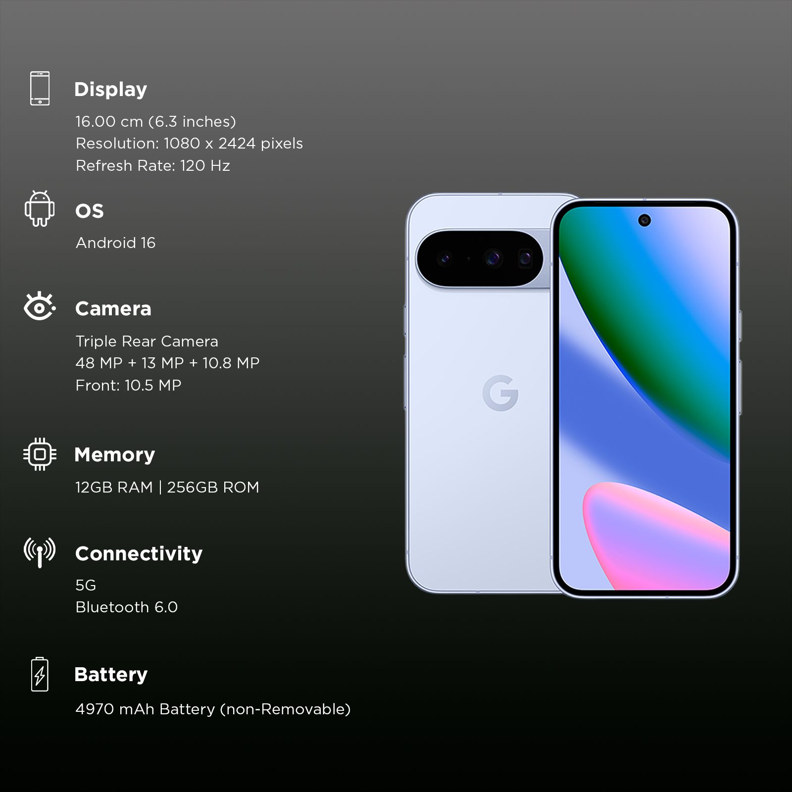 Google Pixel 10 5G (12GB RAM, 256GB, Frost)_3