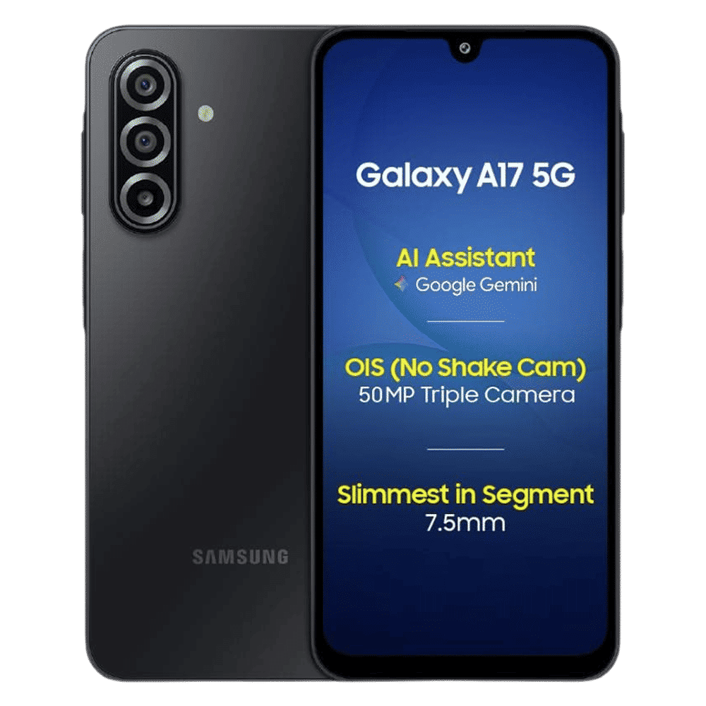 SAMSUNG Galaxy A17 5G (6GB RAM, 128GB, Black)|With Travel Adapter_1