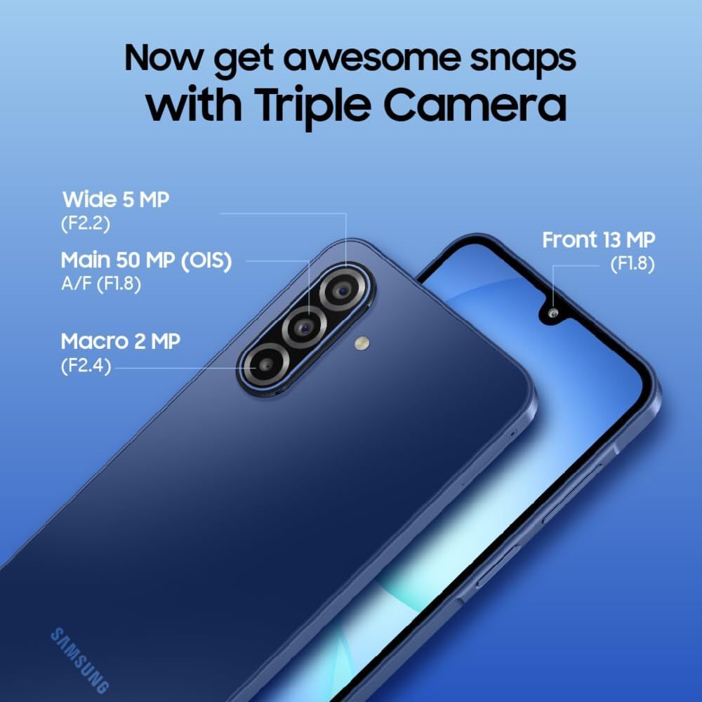 SAMSUNG Galaxy A17 5G (6GB RAM, 128GB, Black)|With Travel Adapter_14