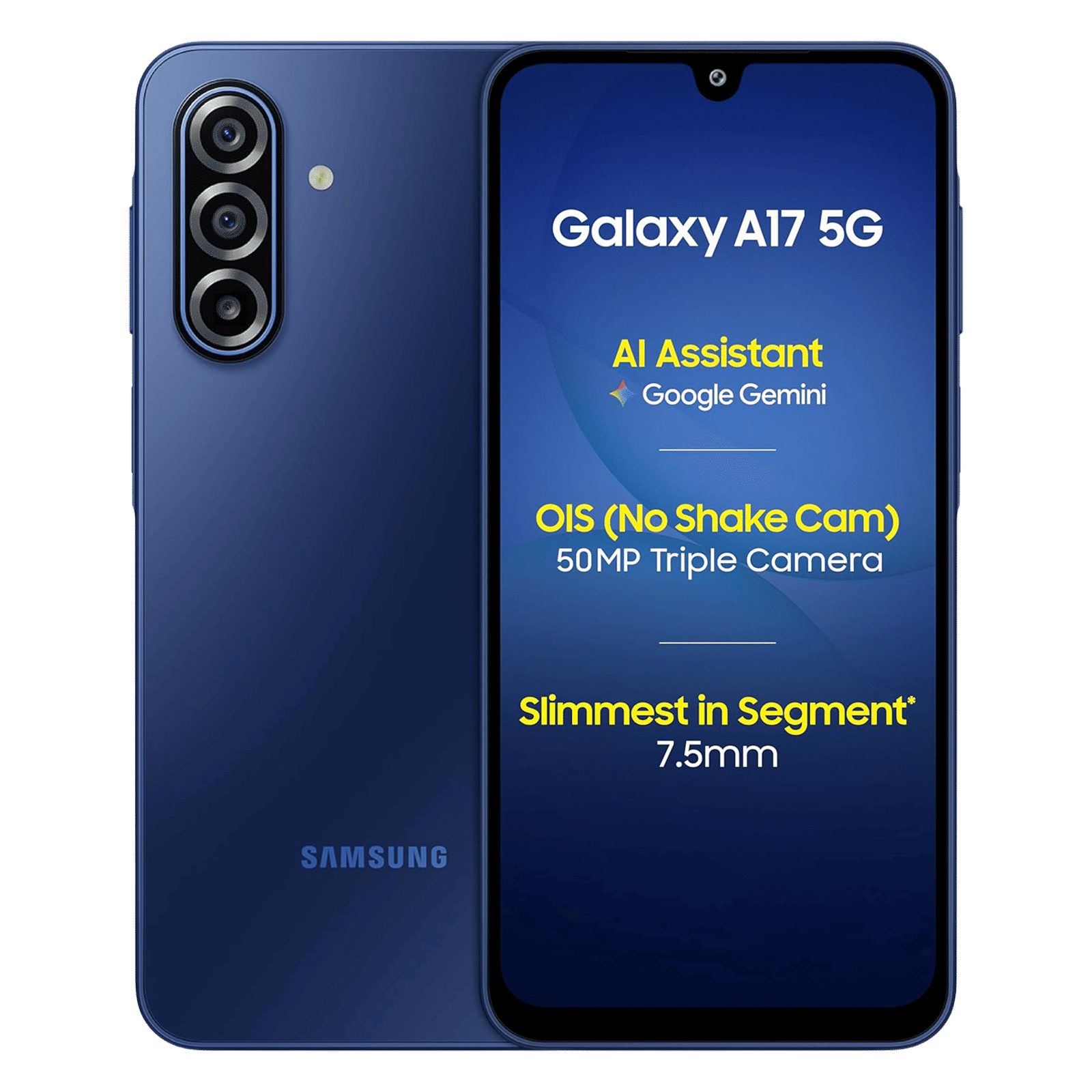 SAMSUNG Galaxy A17 5G (8GB RAM, 128GB, Blue)|With Travel Adapter_1