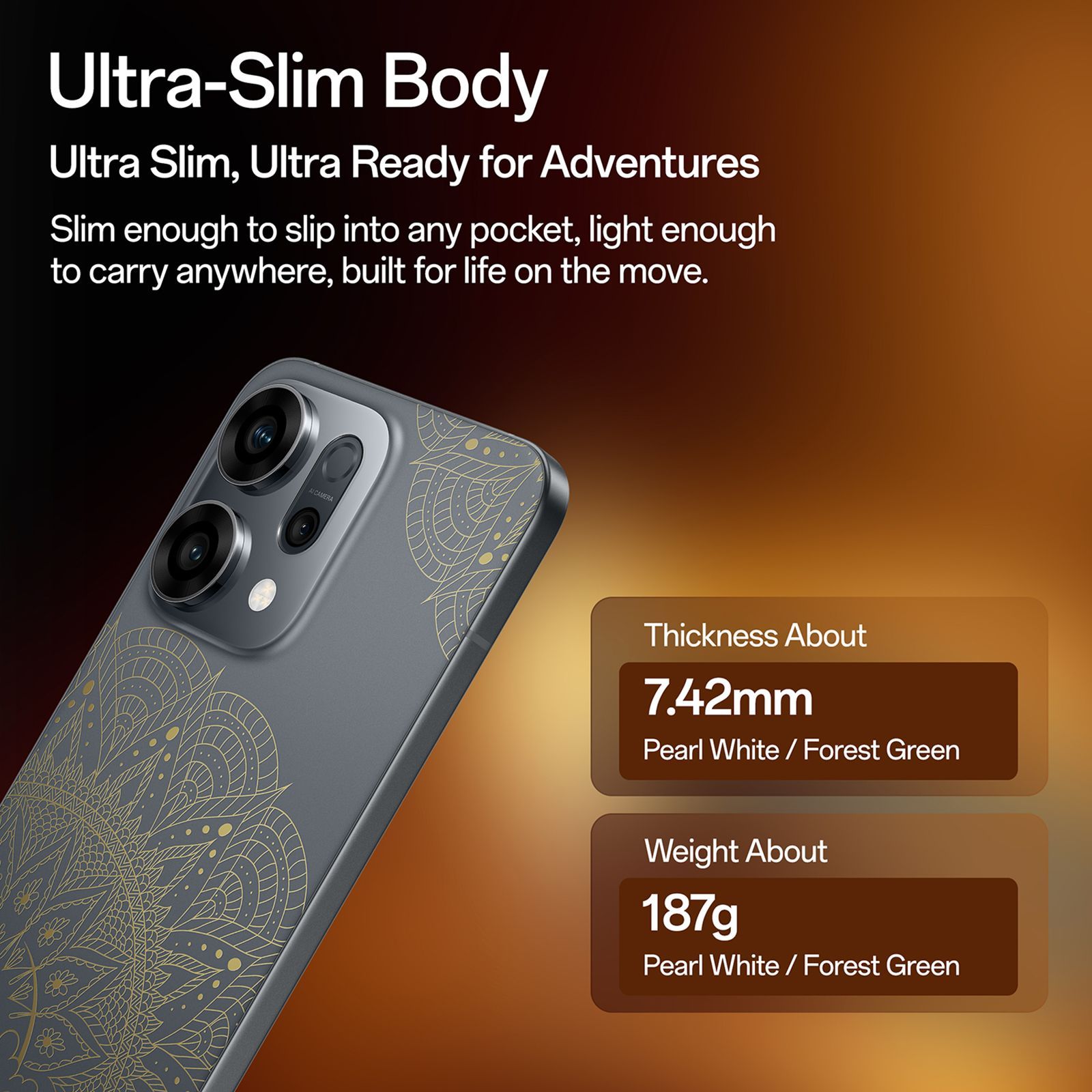 oppo Reno 14 5G (8GB RAM, 256GB, Diwali Gold)_7