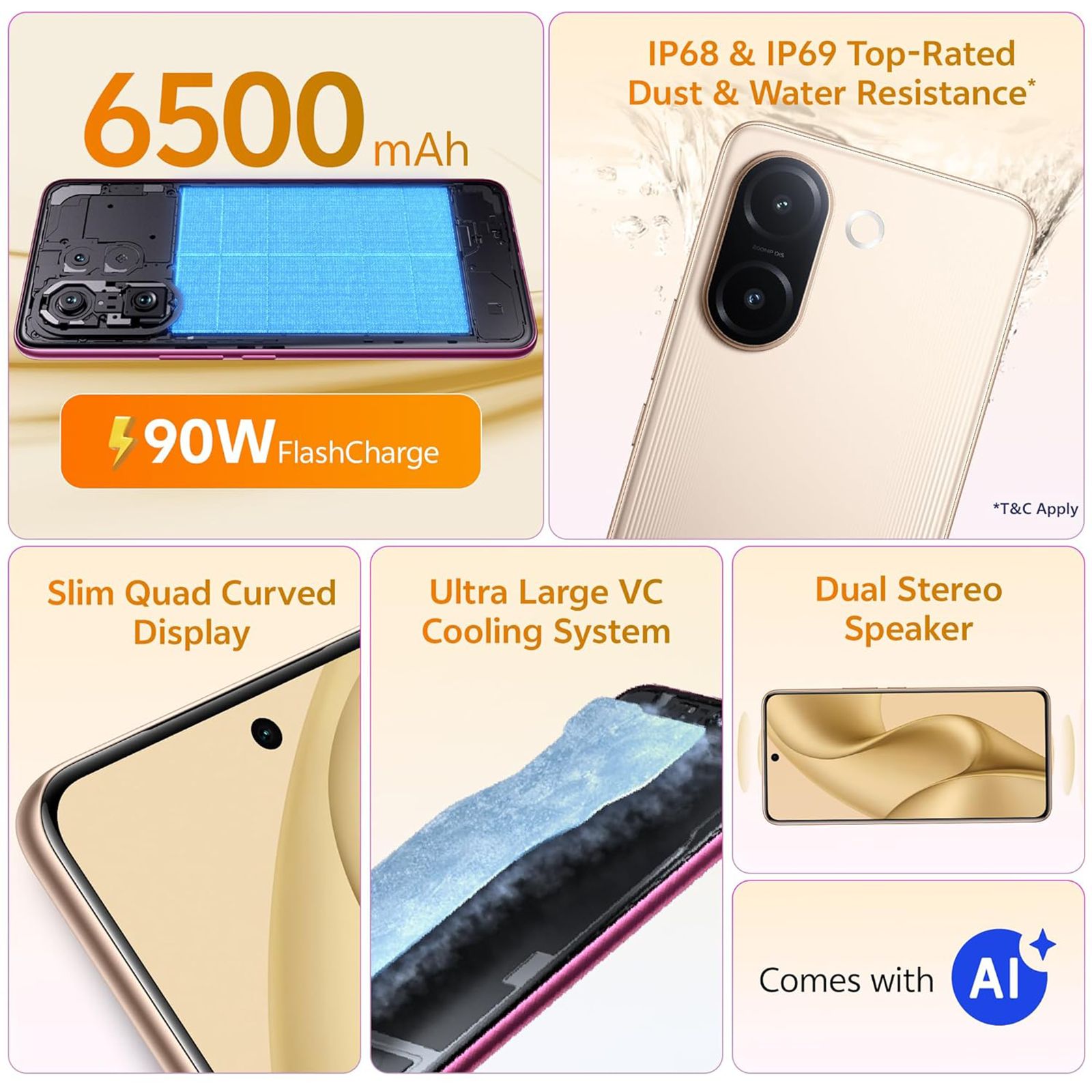 vivo V60e 5G (8GB RAM, 128GB, Noble Gold)_12