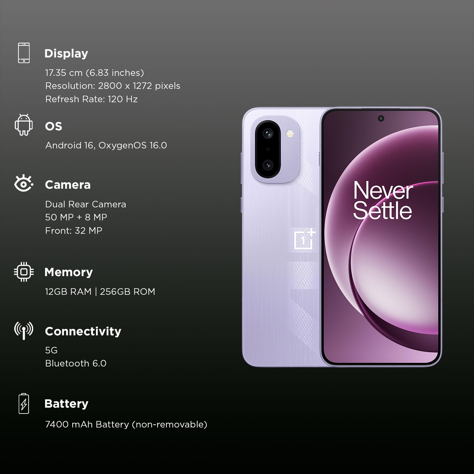 OnePlus 15R 5G (12GB RAM, 256GB, Electric Violet)_3