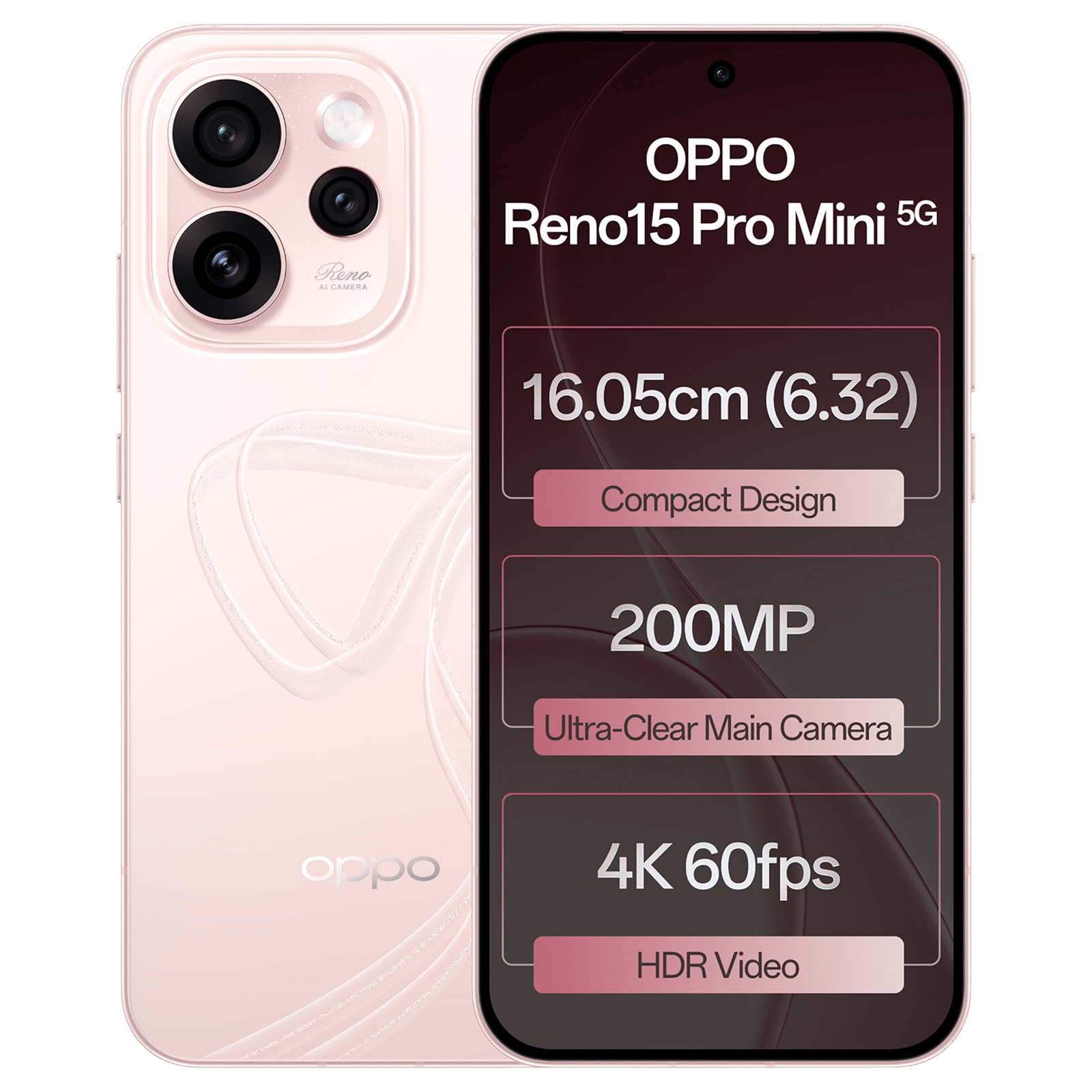 oppo Reno15 Pro Mini 5G (12GB RAM, 256GB, Crystal Pink)_1