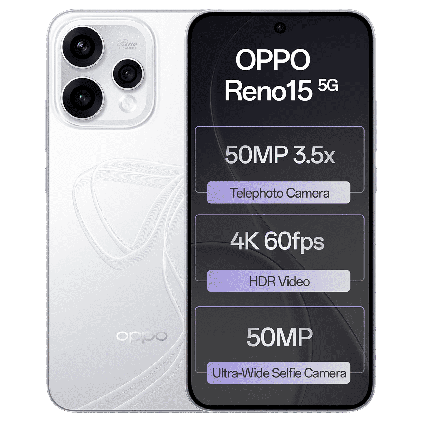 oppo Reno15 5G (8GB RAM, 256GB, Glacier White)_1