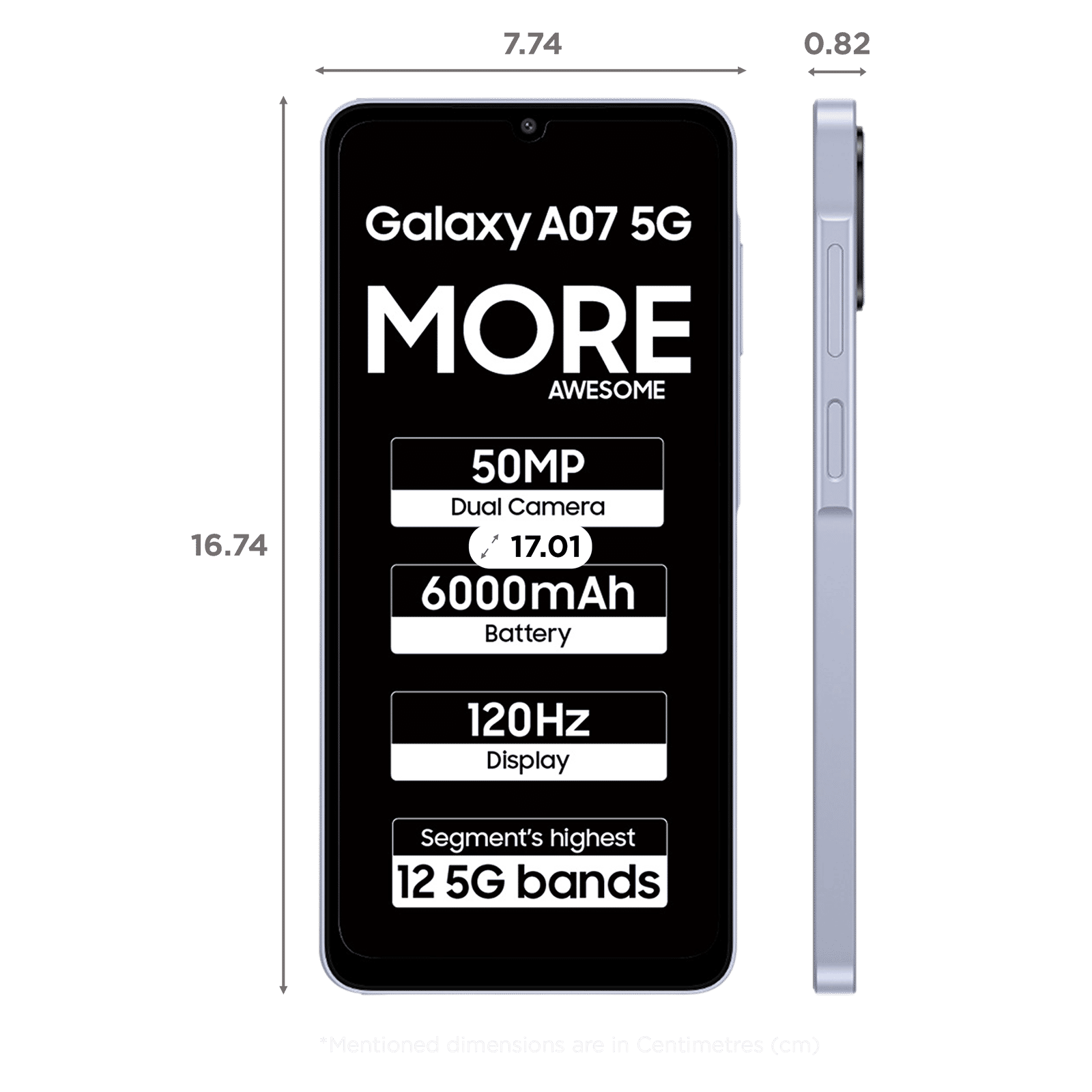 SAMSUNG Galaxy A07 5G (4GB RAM, 128GB, Light Violet)_2