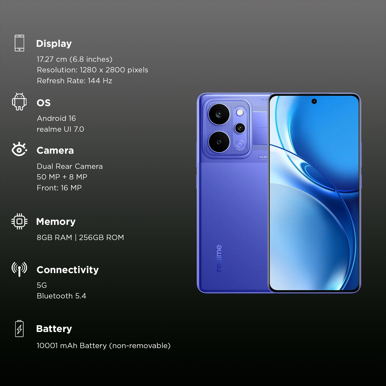 realme P4 Power 5G (8GB RAM, 256GB, Trans Blue)_3