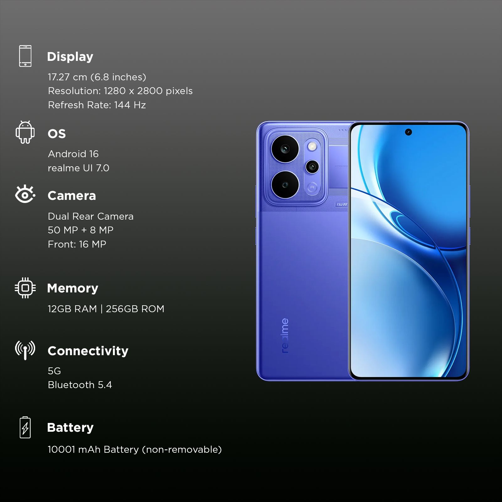 realme P4 Power 5G (12GB RAM, 256GB, Trans Blue)_3