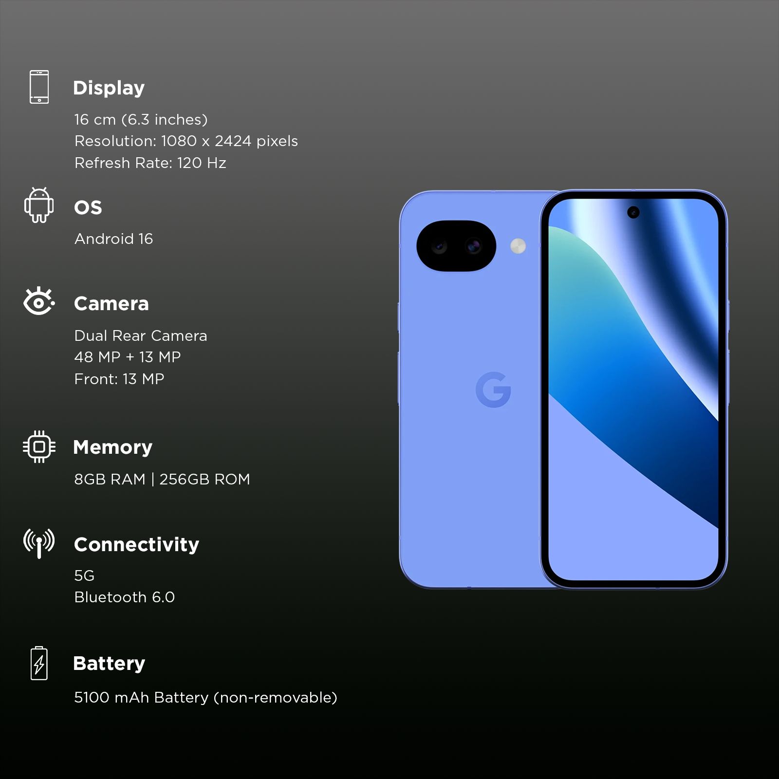 Google Pixel 10a 5G (8GB RAM, 256GB, Lavender)_3