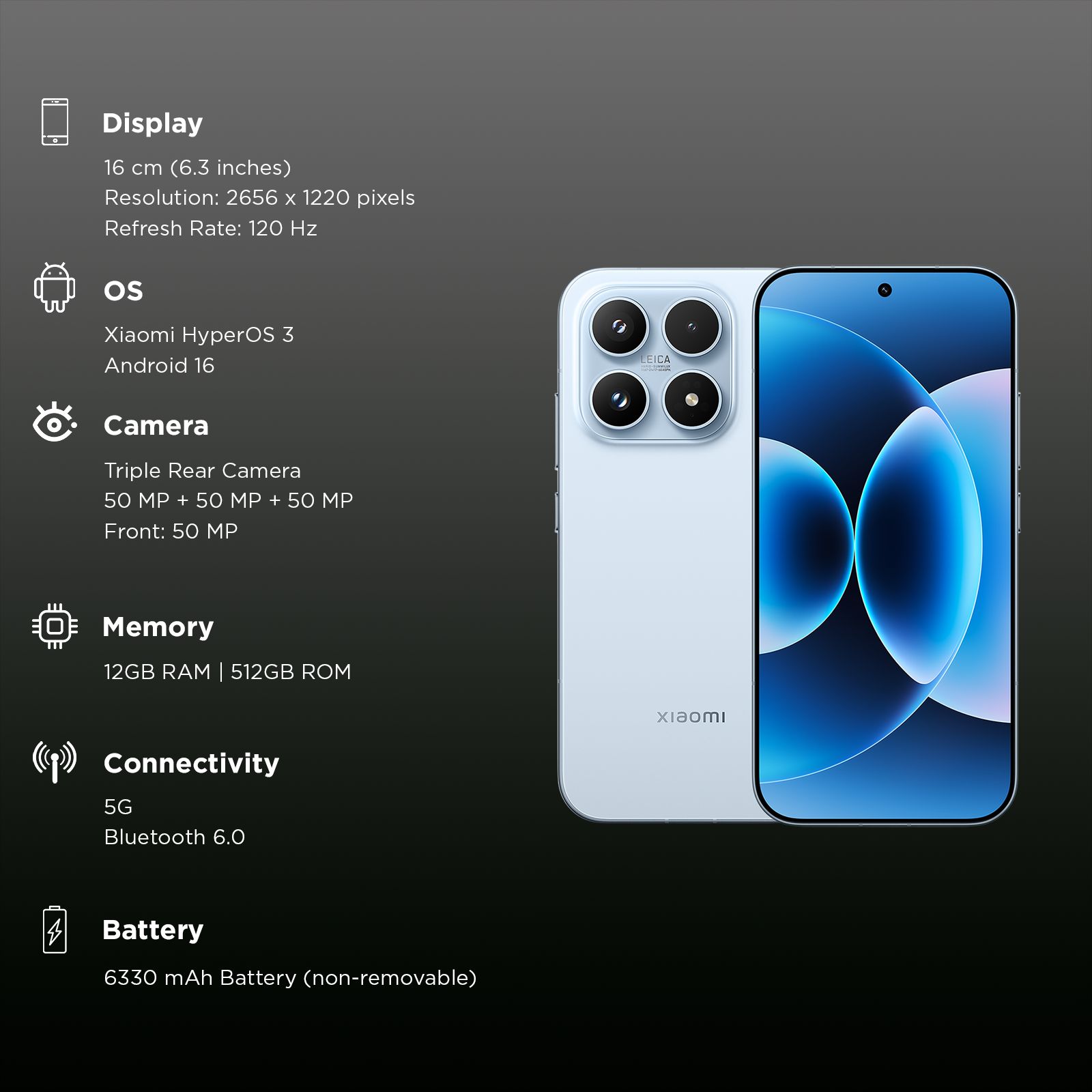 Xiaomi 17 5G (12GB RAM, 512GB, Ice Blue)_3