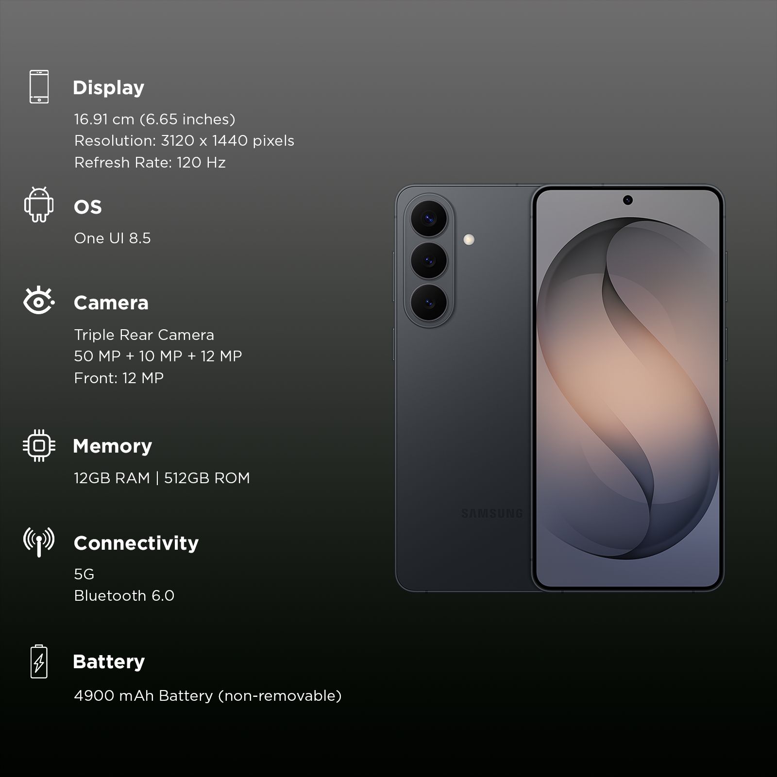 SAMSUNG Galaxy S26 Plus 5G (12GB RAM, 512GB, Black)_2