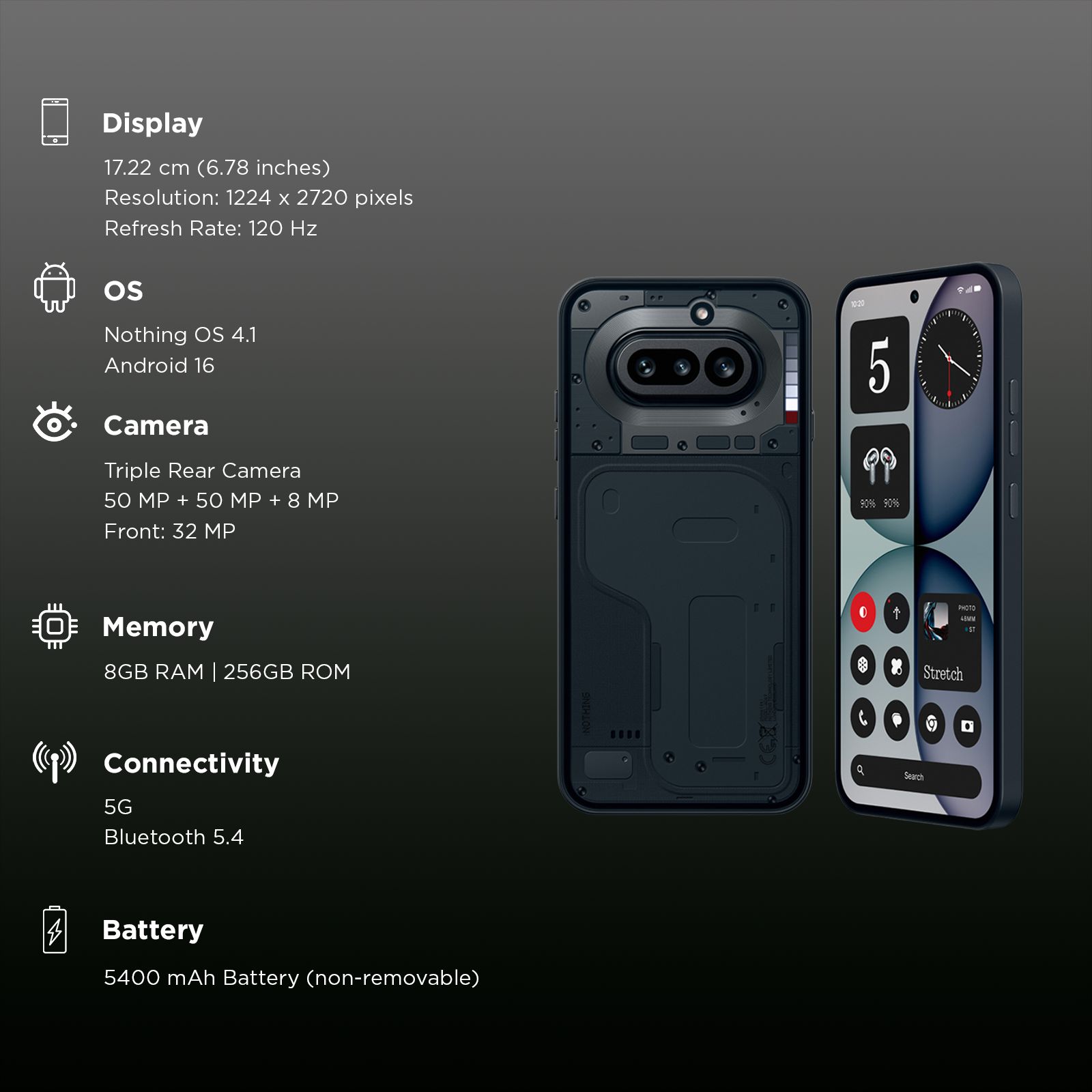 Nothing Phone 4a 5G (8GB RAM, 256GB, Black) Nothing Phone 4a 5G (8GB RAM, 256GB, Black)_3