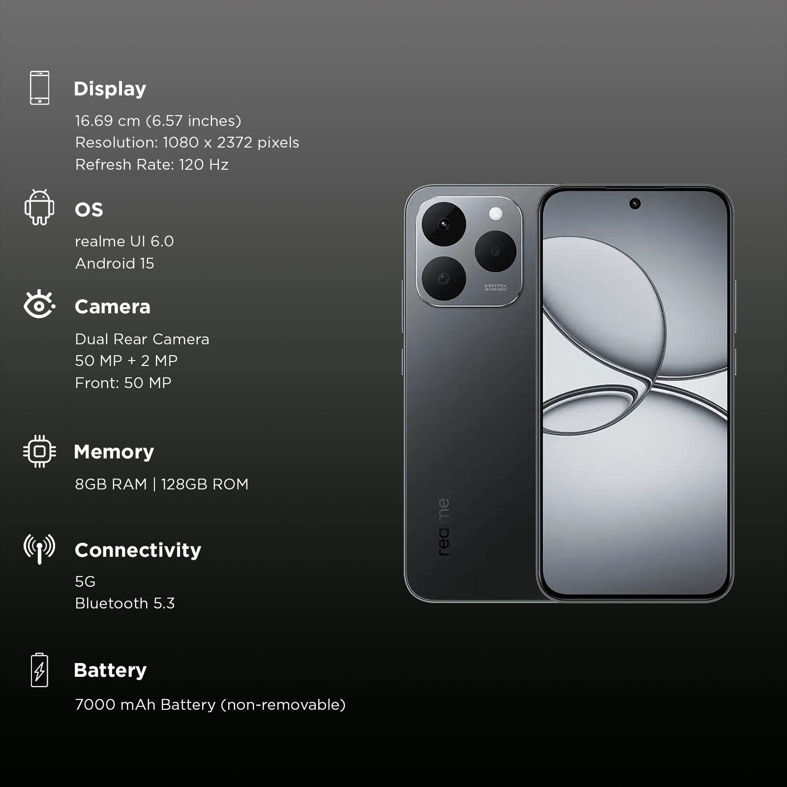 Realme 15T 5G (8GB RAM, 128GB, Suit Titanium)_3