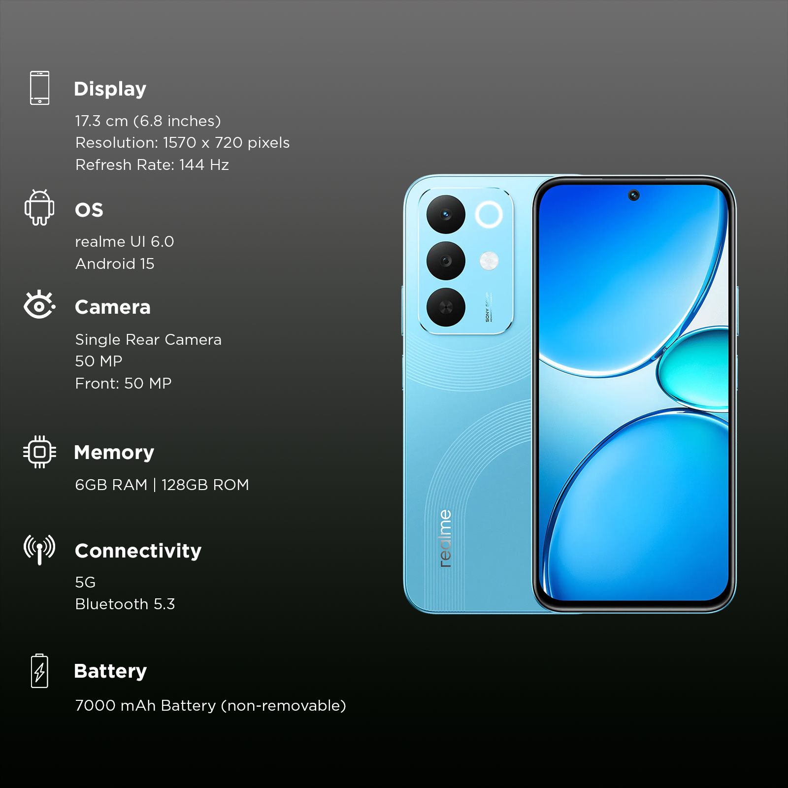 Realme 15x 5G (6GB RAM, 128GB, Aqua Blue) Realme 15x 5G (6GB RAM, 128GB, Aqua Blue)_3