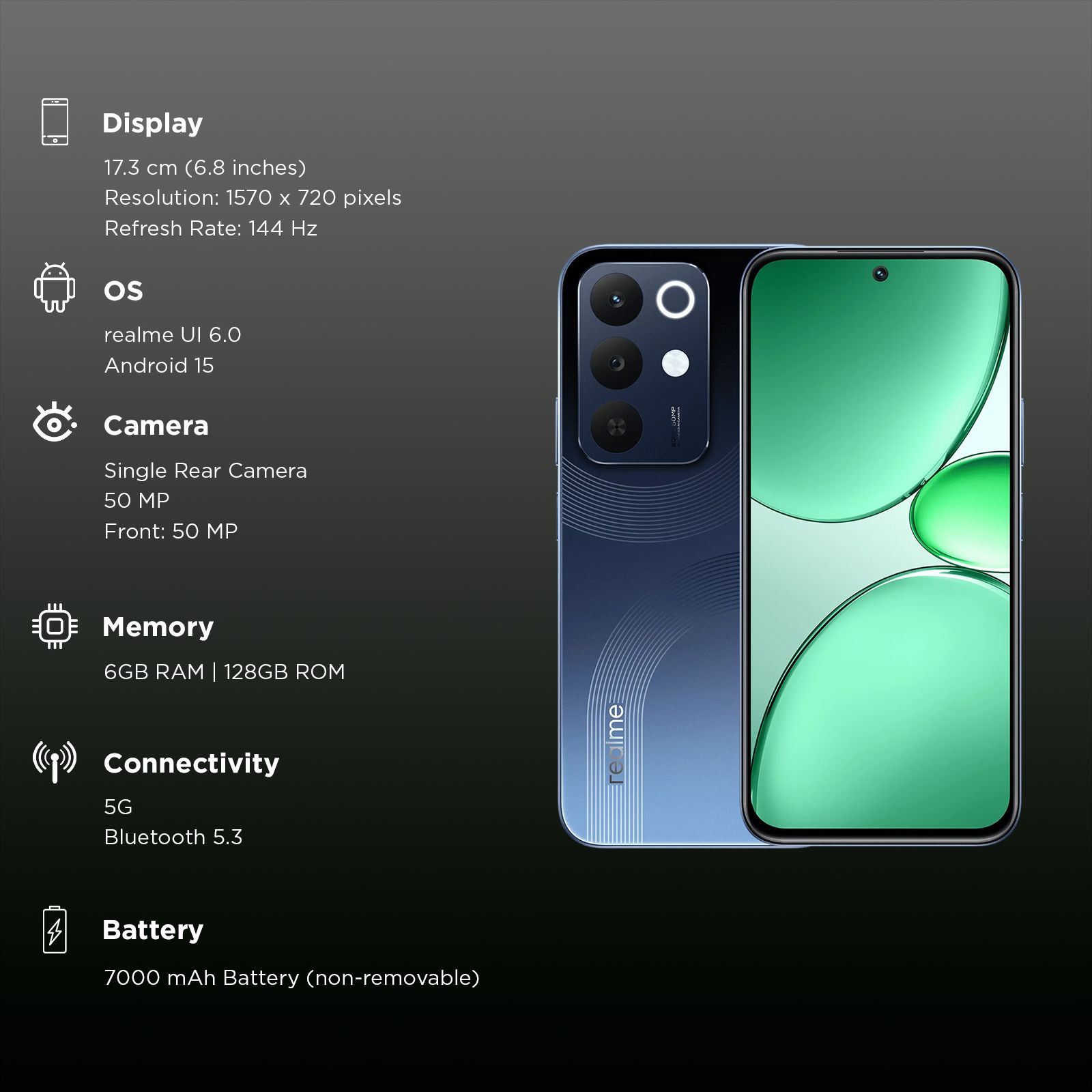 Realme 15x 5G (6GB RAM, 128GB, Marine Blue)_3