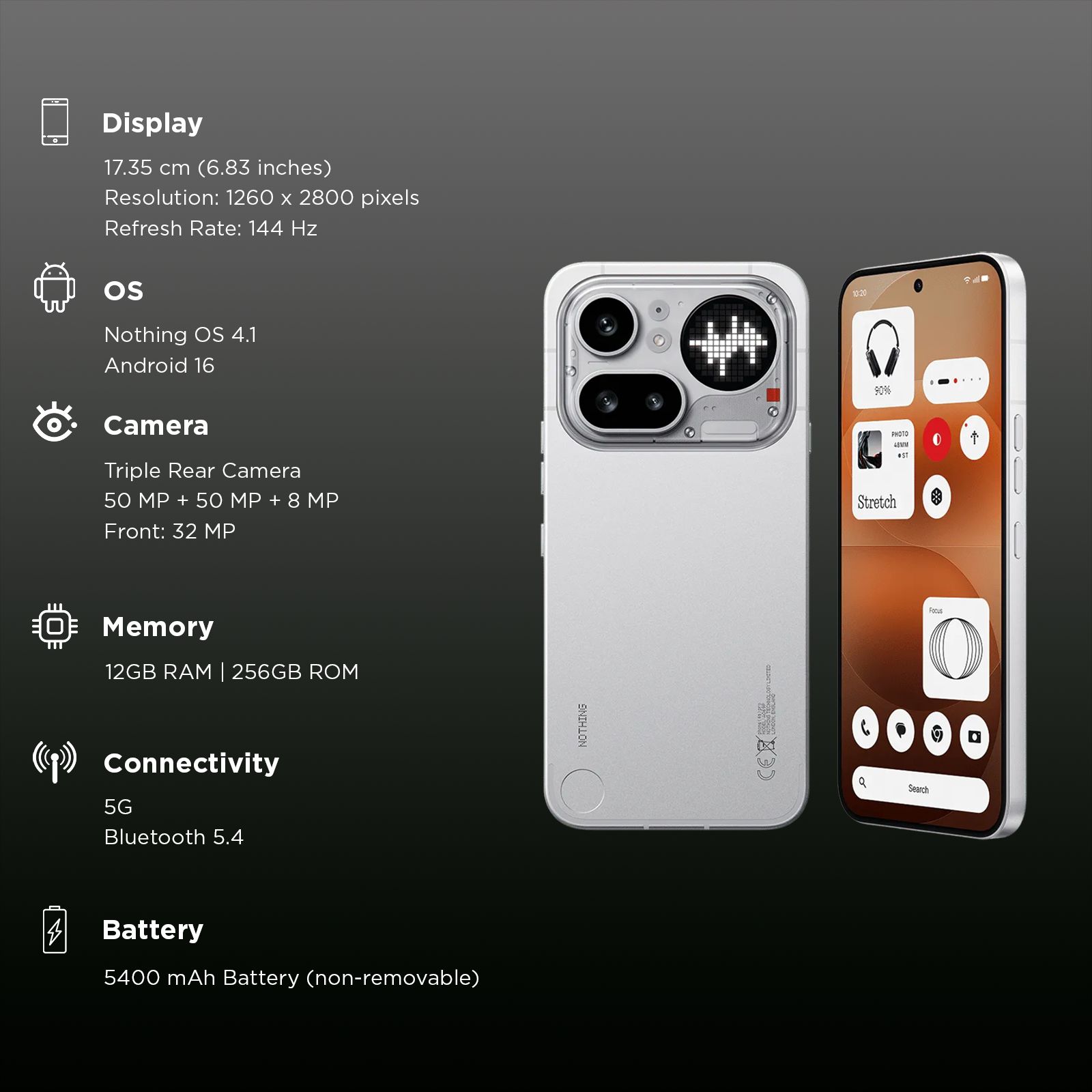 Nothing Phone 4a Pro 5G (12GB RAM, 256GB, Silver)_3