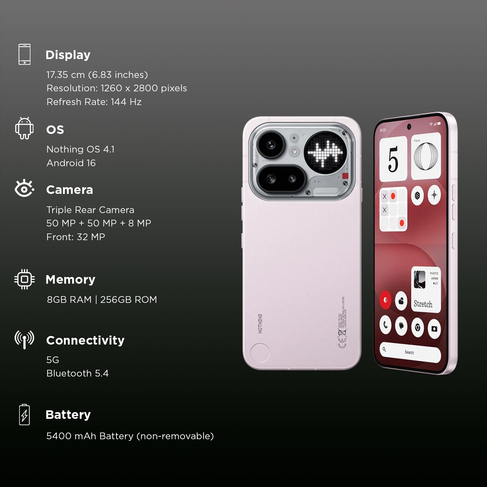 Nothing Phone 4a Pro 5G (8GB RAM, 256GB, Pink)_3