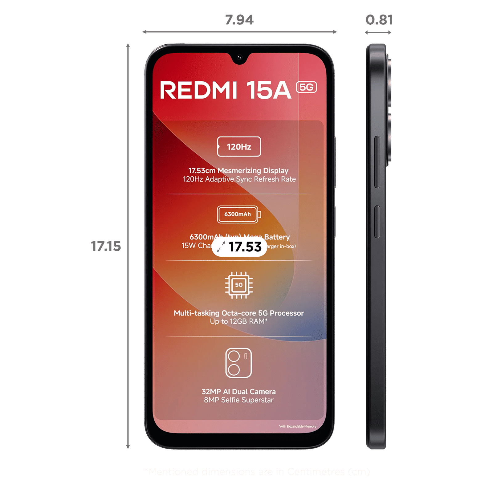 Redmi 15A 5G (4GB RAM, 64GB, Ace Black)_2