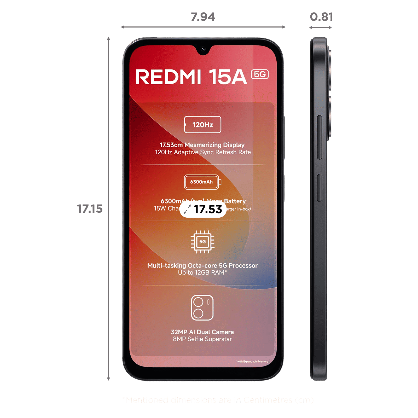 Redmi 15A 5G (4GB RAM, 128GB, Ace Black) Redmi 15A 5G (4GB RAM, 128GB, Ace Black)_2