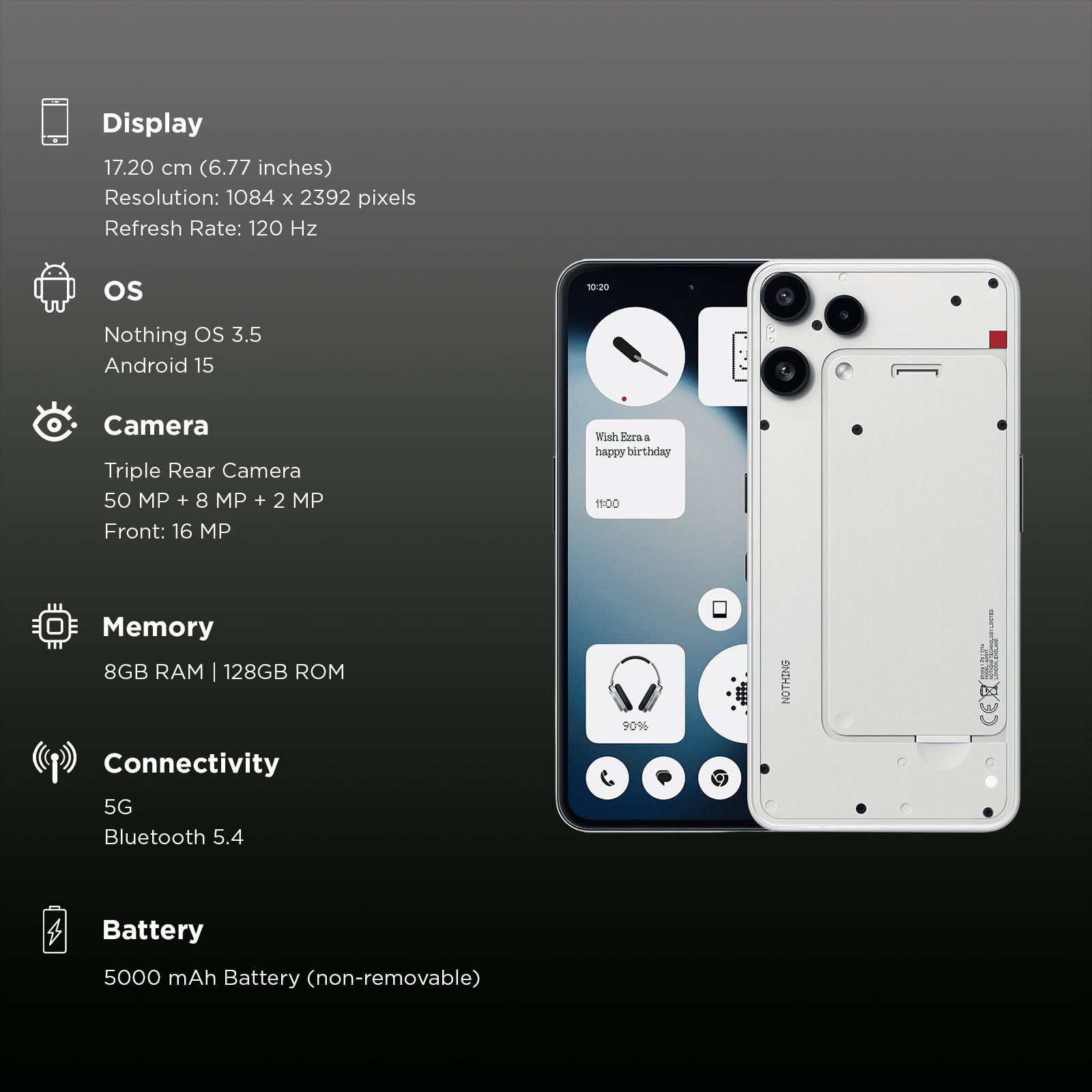 Nothing Phone 3a Lite 5G (8GB RAM, 128GB, White) Nothing Phone 3a Lite 5G (8GB RAM, 128GB, White)_3