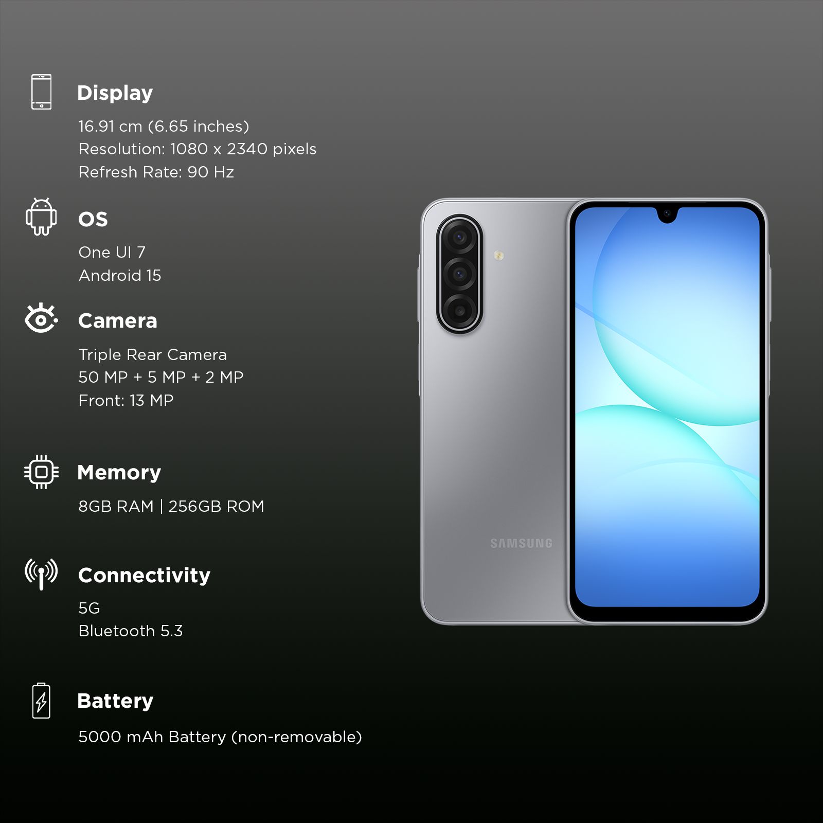 SAMSUNG Galaxy A17 5G (8GB RAM, 256GB, Gray)_3