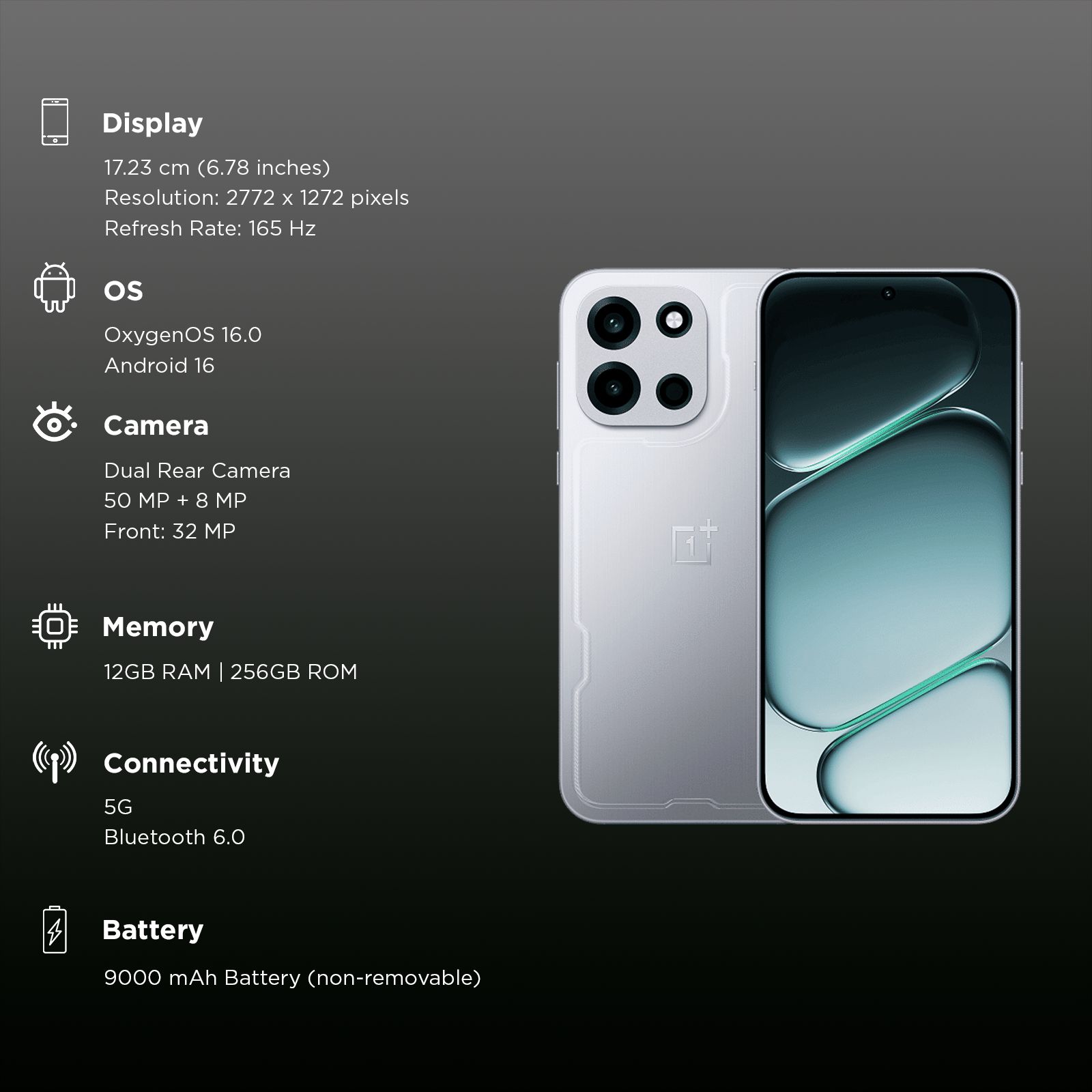 OnePlus Nord 6 5G (12GB RAM, 256GB, Quick Silver)_3