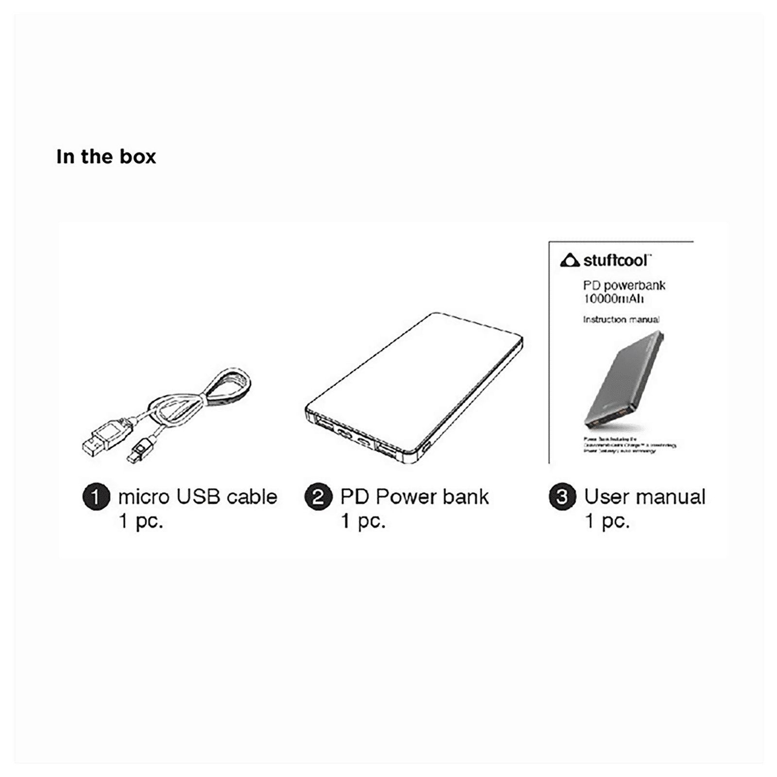 stuffcool 720PD 10000 mAh Fast Charging Power Bank (1 Type C & 2 USB 3.0 Ports, Aluminium Casing, LED Indicator, Black)_8