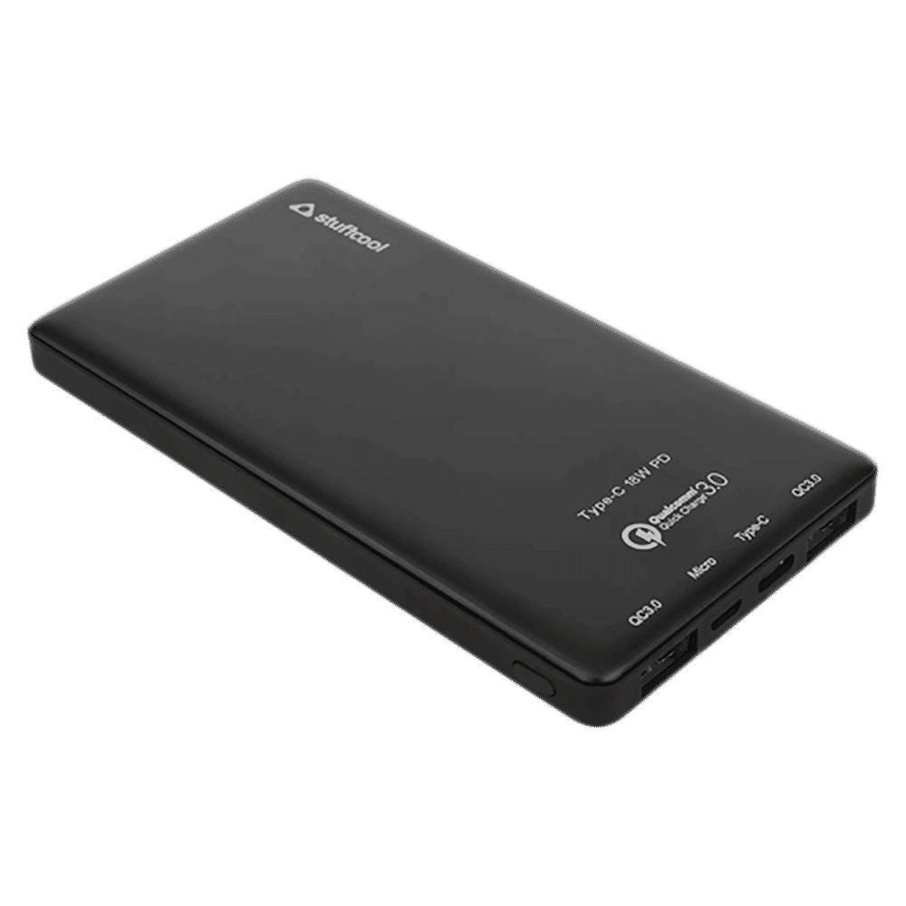 stuffcool 720PD 10000 mAh Fast Charging Power Bank (1 Type C & 2 USB 3.0 Ports, Aluminium Casing, LED Indicator, Black)_4