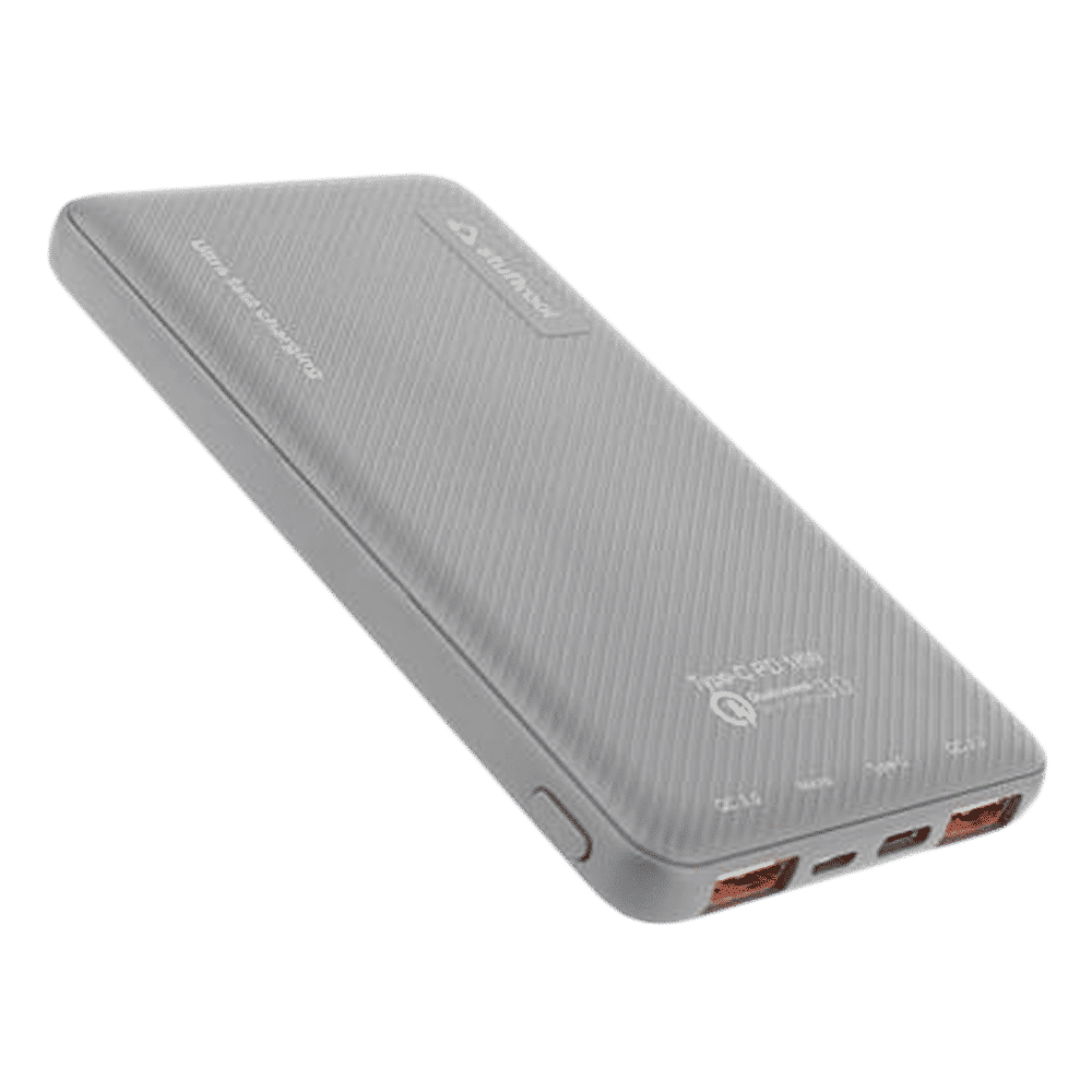 stuffcool PB1080PD 10000 mAh 18W Fast Charging Power Bank (1 Type C & 2 USB 3.0 Ports, Grey)_4