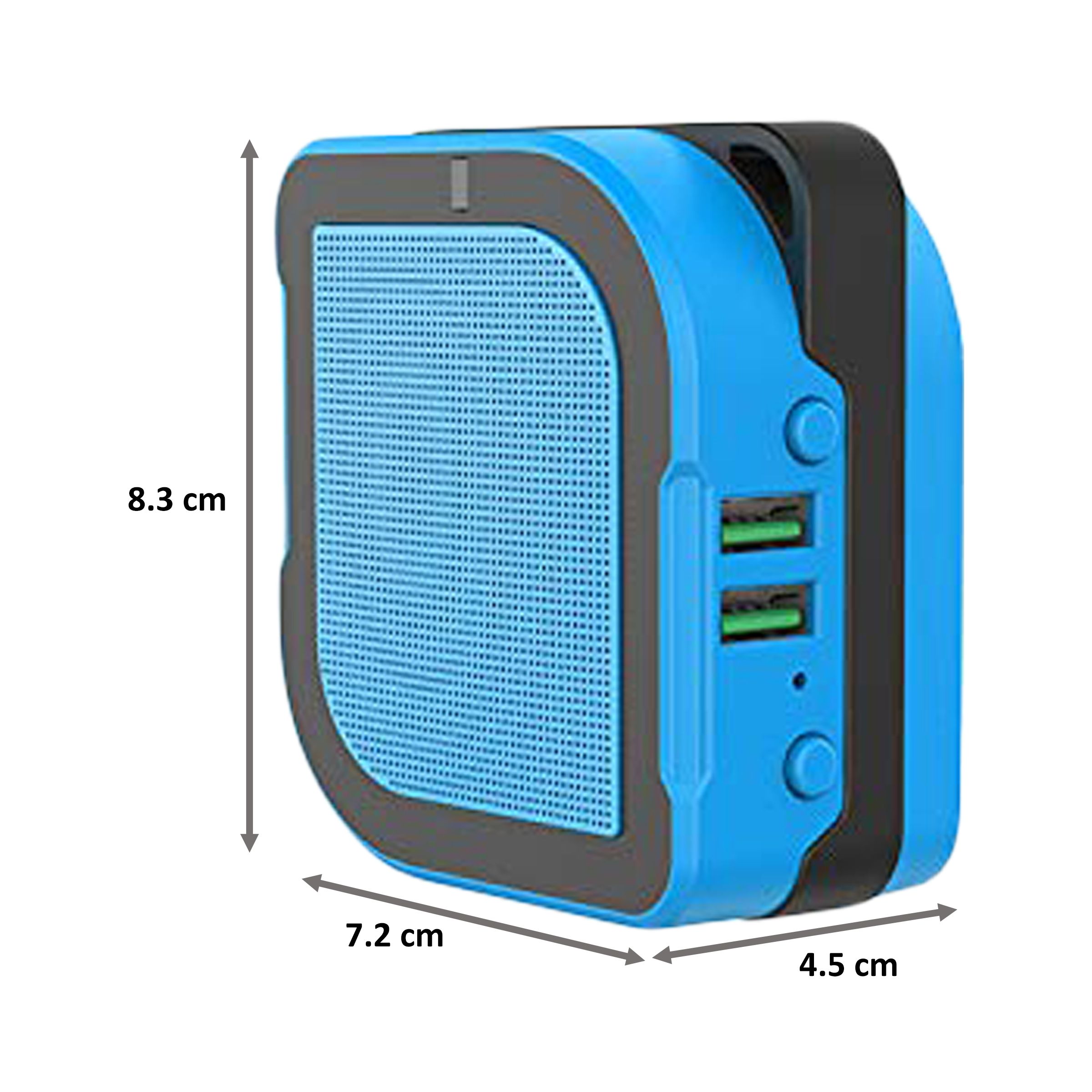 iGear TrioSmartTech 3W Portable Bluetooth Speaker (3 in 1, Mono Channel, Blue)_2