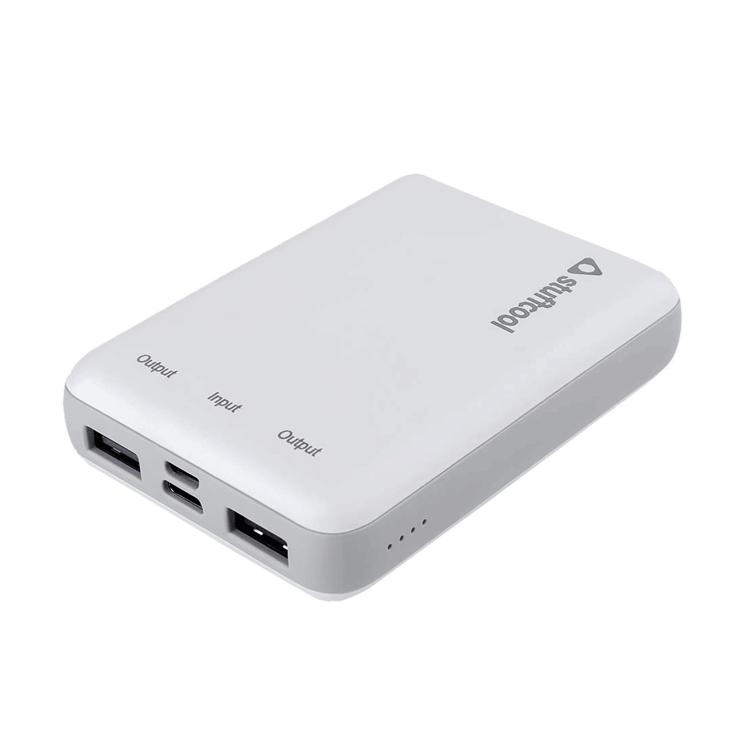 stuffcool PB99 10000 mAh Fast Charging Power Bank (1 Type C & 2 Micro USB Ports, LED Indicator, White)_4
