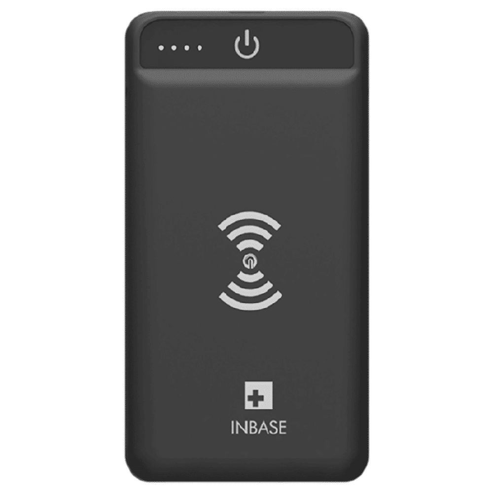 in base CHARGING 8000 mAh Power Bank (2 Type C Ports, Wireless Charging, Black)_1