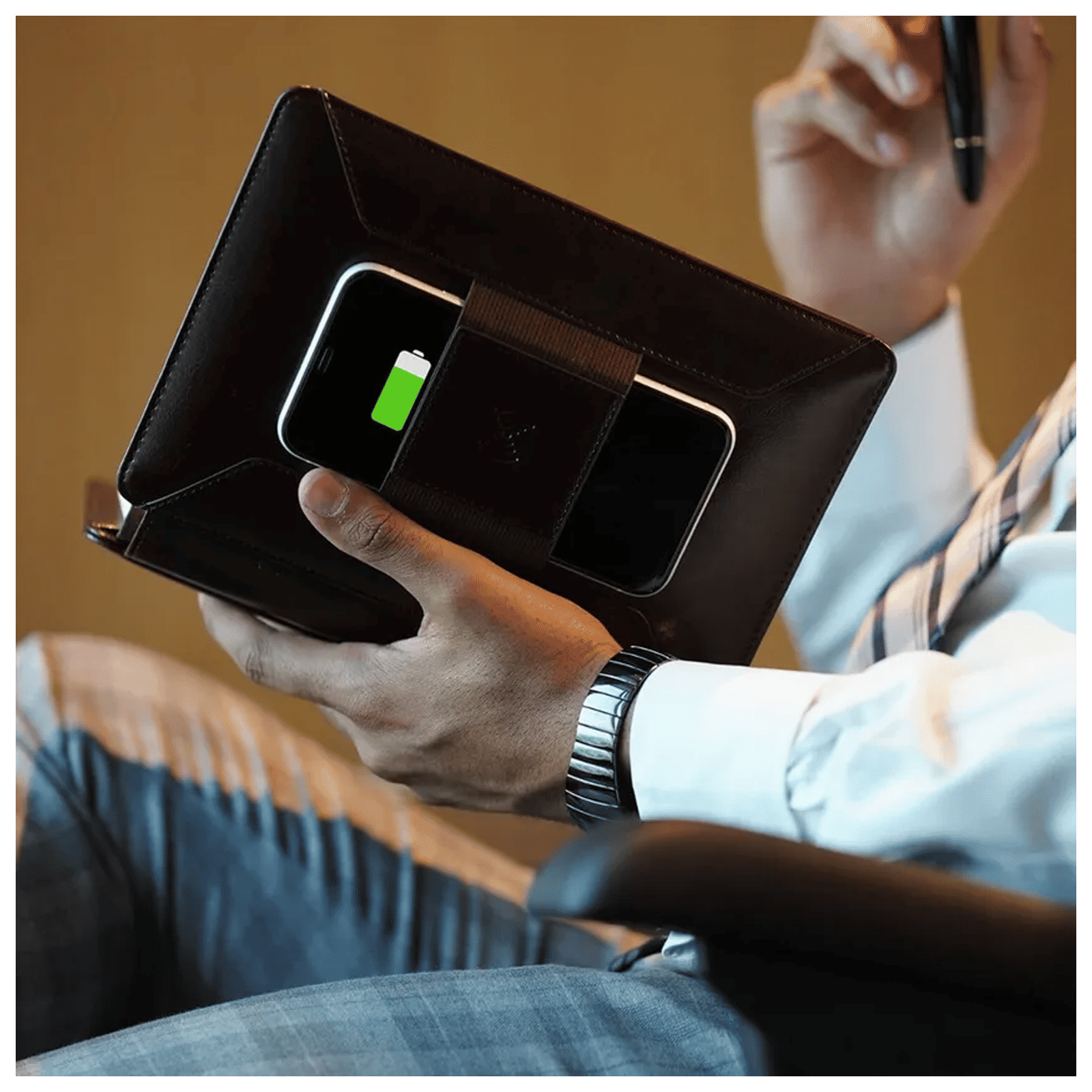 William Penn Superbook 8000 mAh Power Bank Diary (1 Port, 3 Card Slots, Coffee Brown)_12