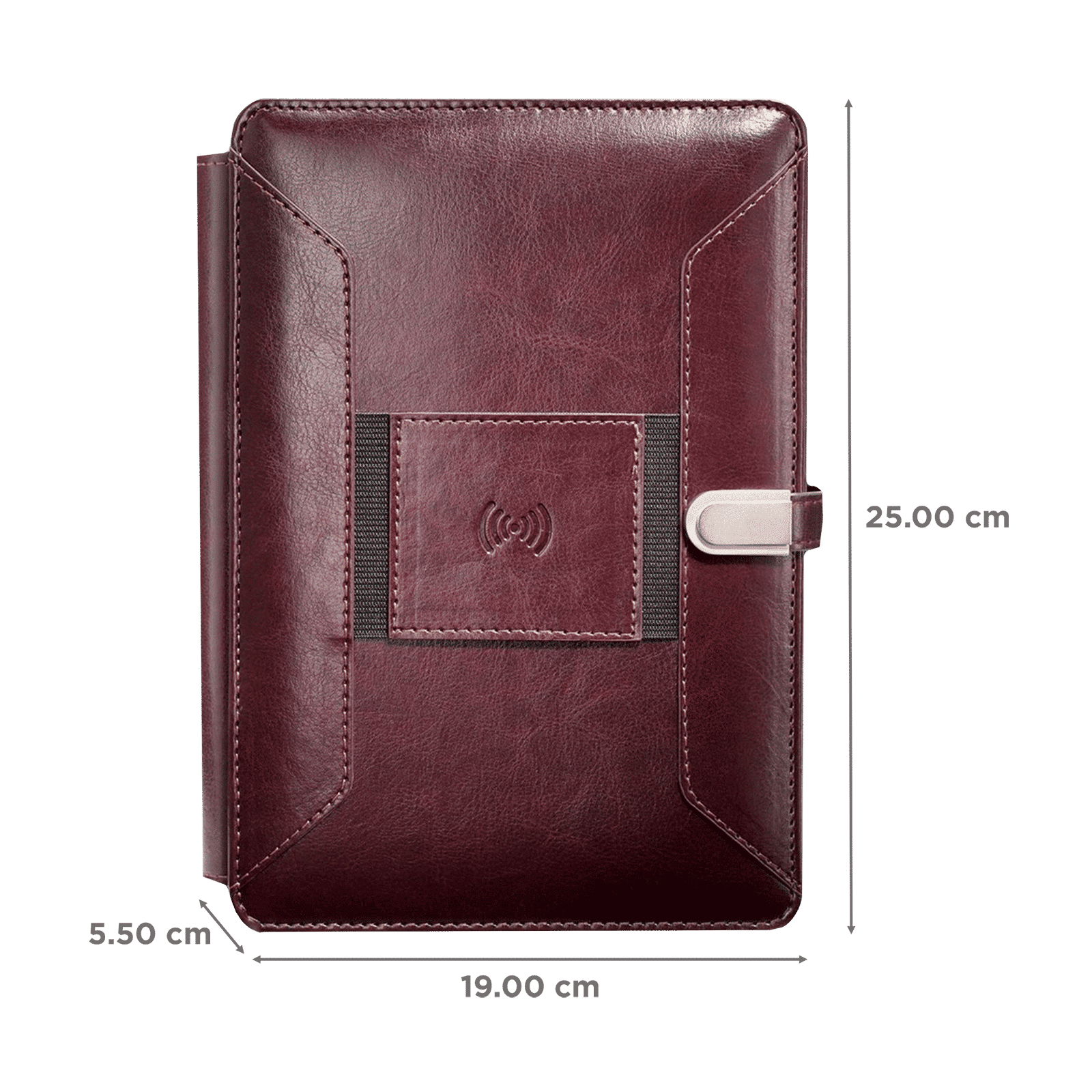 William Penn Superbook 8000 mAh Power Bank Diary (1 Port, 3 Card Slots, Coffee Brown)_2