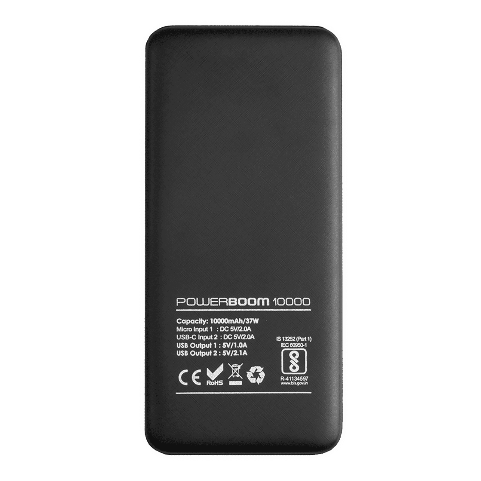 Boompods Powerboom 10000 mAh Fast Charging Power Bank (1 Micro USB Type B, 1 Type C & 2 Type A Ports, Digital Display Indicator, Black)_4