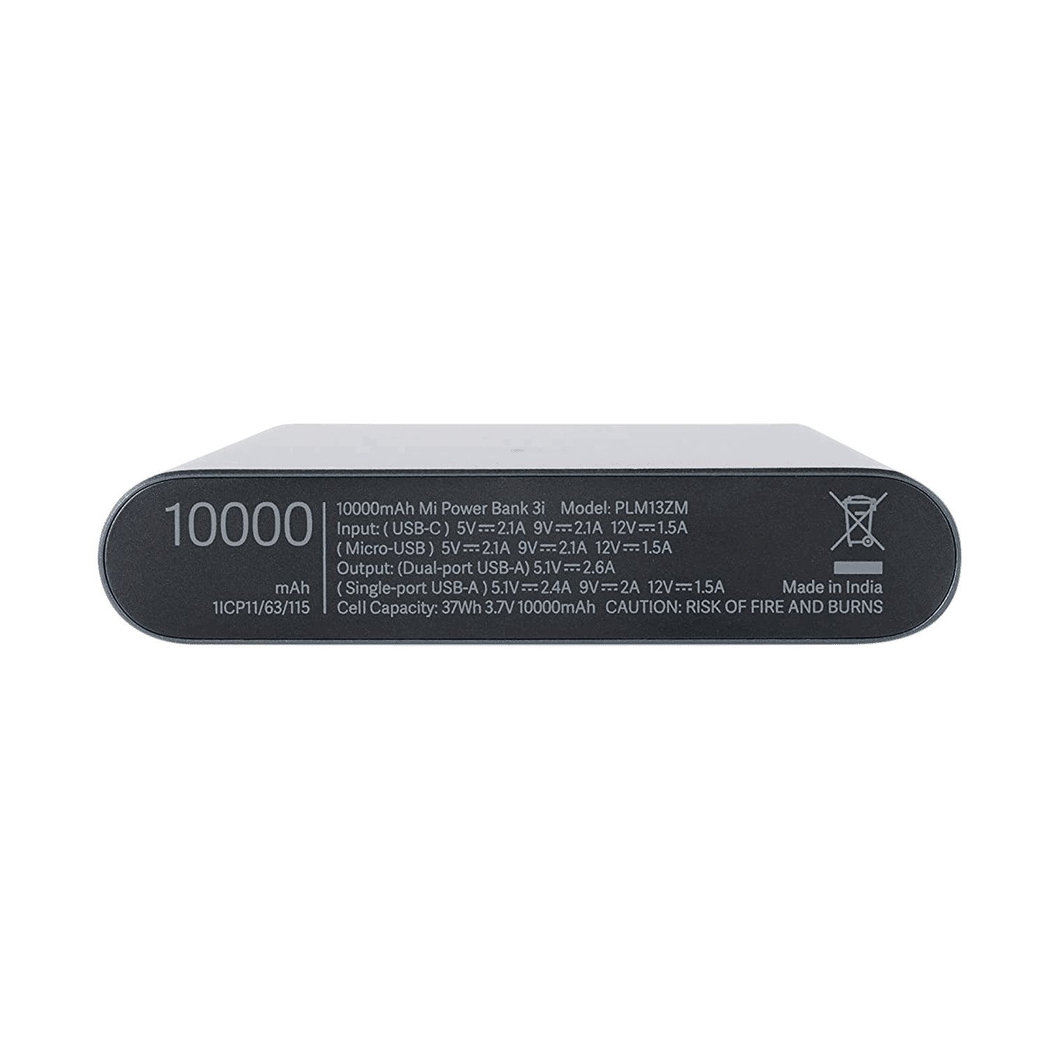 Mi 10000 mAh 18W Fast Charging Power Bank (1 Micro USB Type B, 1 Type C & 2 Type A Ports, Aluminium Casing, Two Way Fast Charging, Black)_6