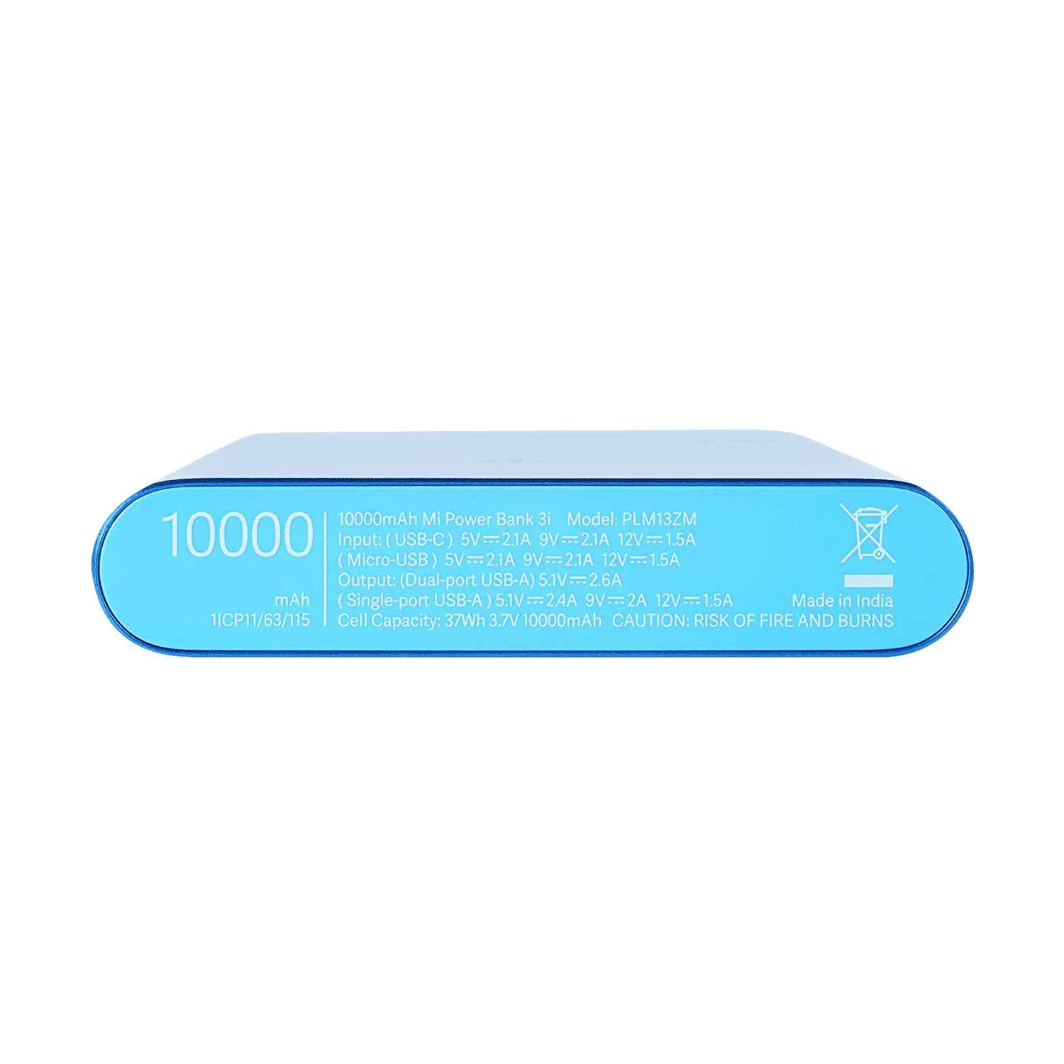 Mi 3i 10000 mAh 18W Fast Charging Power Bank (1 Micro USB Type B, 1 Type C & 2 Type A Ports, Aluminium Casing, Two Way Fast Charging, Blue)_10