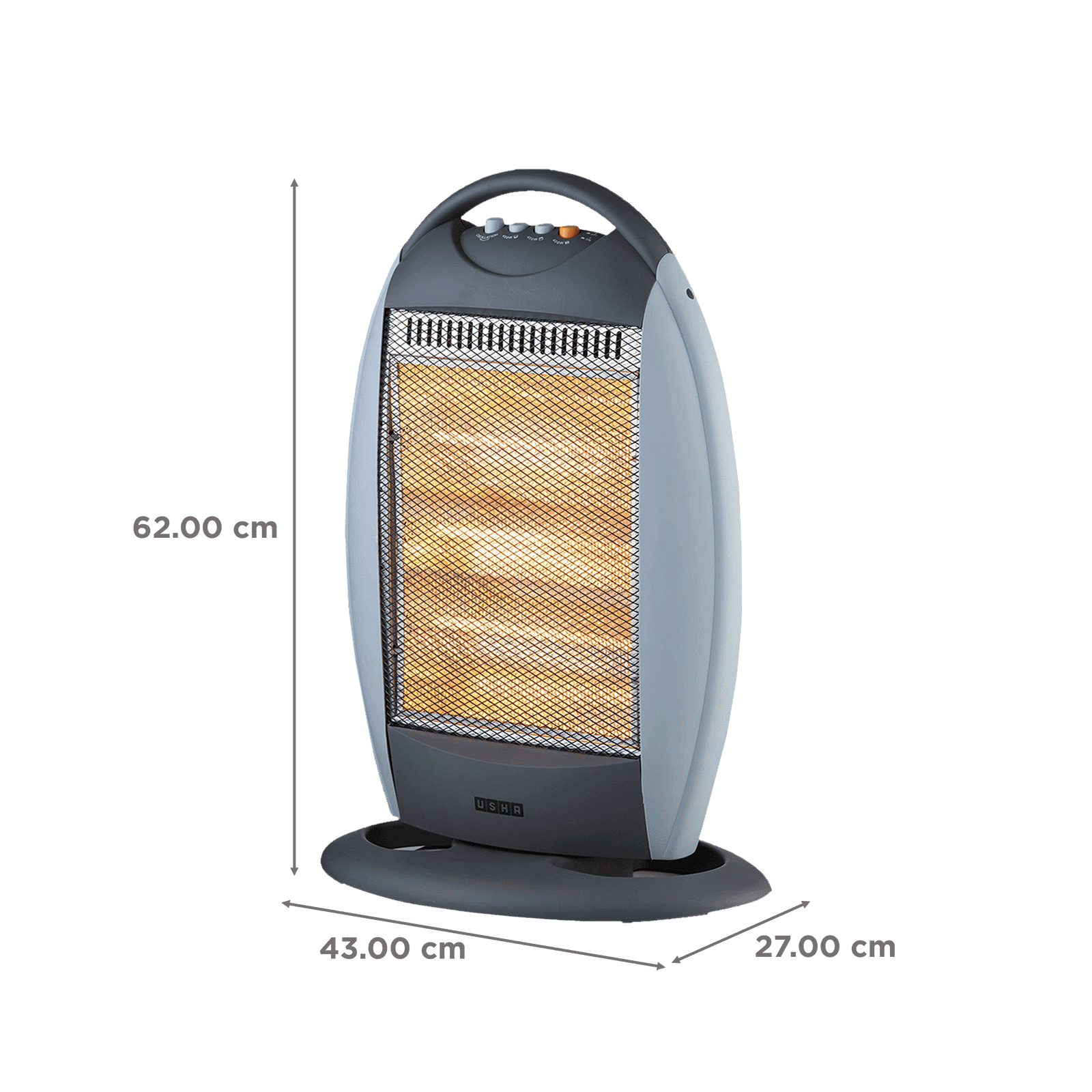 USHA HH 3503H 1200W Halogen Room Heater with Automatic Oscillation (Safety Tip Over Protection USHA HH 3503H 1200W Halogen Room Heater with Automatic Oscillation (Safety Tip Over Protection_2