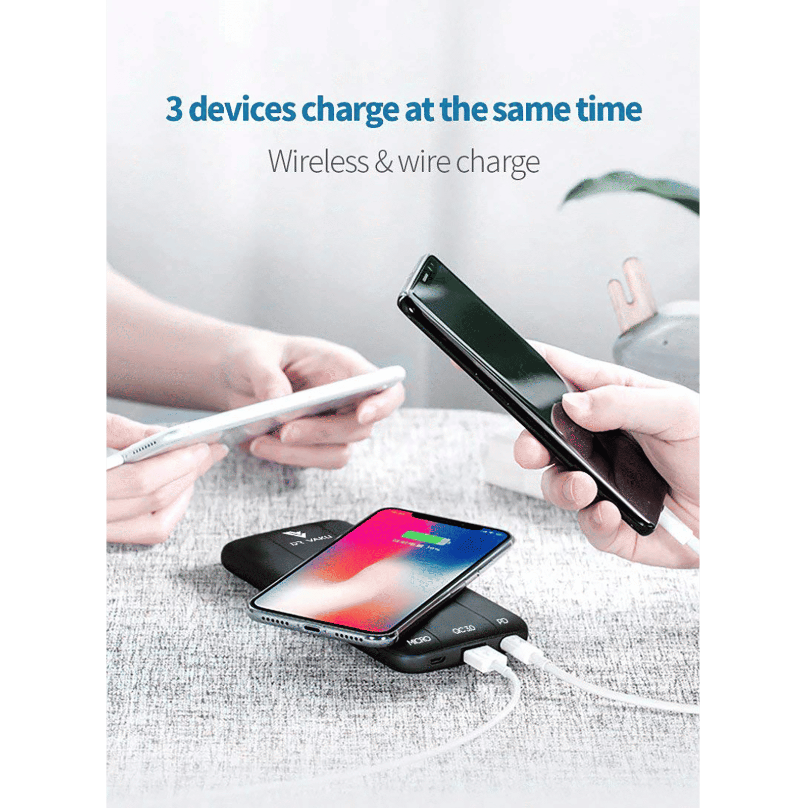 Vaku Rapid OS 10000 mAh 15W Fast Charging Power Bank (1 Micro USB Type B, 1 Type C & 2 Type A Ports, Wireless Charging, Black)_7