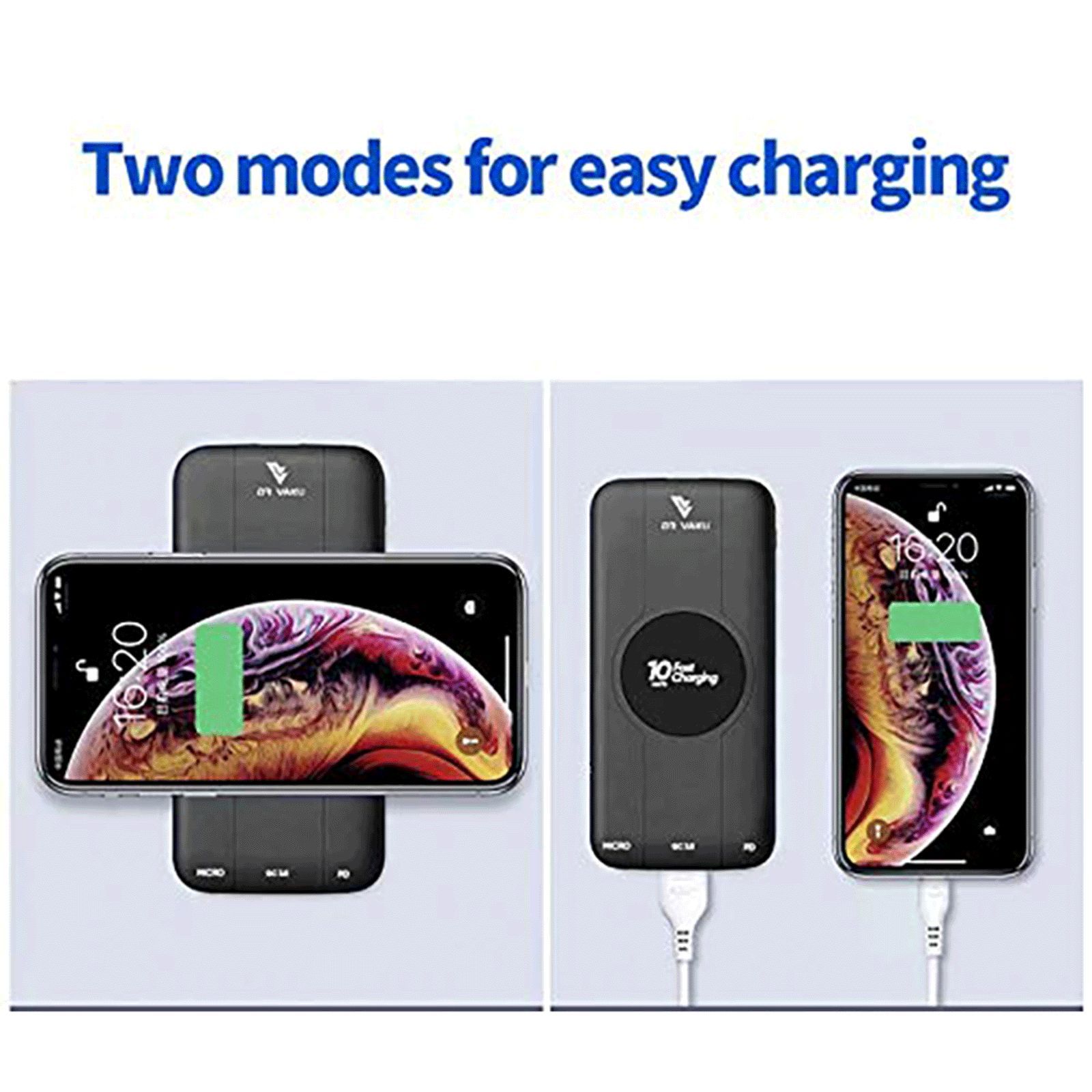 Vaku Rapid OS 10000 mAh 15W Fast Charging Power Bank (1 Micro USB Type B, 1 Type C & 2 Type A Ports, Wireless Charging, Black)_9