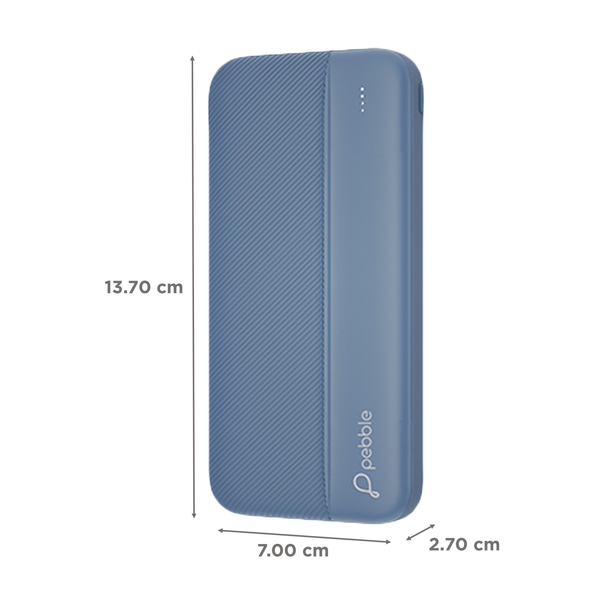 Pebble Volt Pro 10000 mAh Fast Charging Power Bank (1 Micro USB Type B, 1 Type C & 2 Type A Ports, Universal Compatibility, Aqua Blue)_2