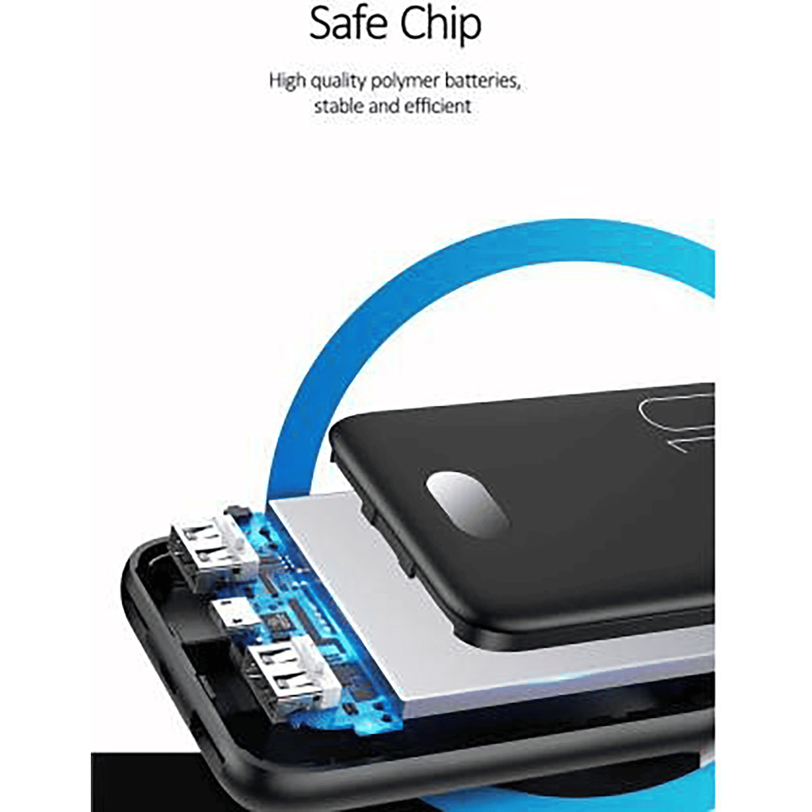 DETEL DI-10K Atom 10000 mAh Power Bank (2 Type C Ports, High Quality Battery, Black)_9