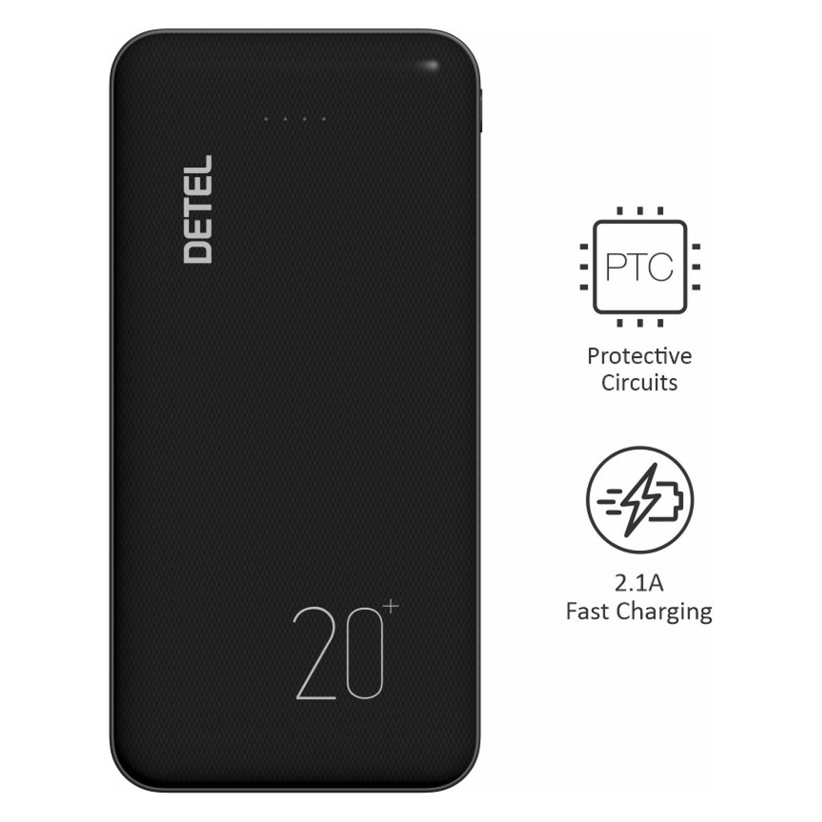 DETEL DI-20KT Atom 20000 mAh Power Bank (2 Type C Ports, High Quality Battery, Black) DETEL DI-20KT Atom 20000 mAh Power Bank (2 Type C Ports, High Quality Battery, Black)_6
