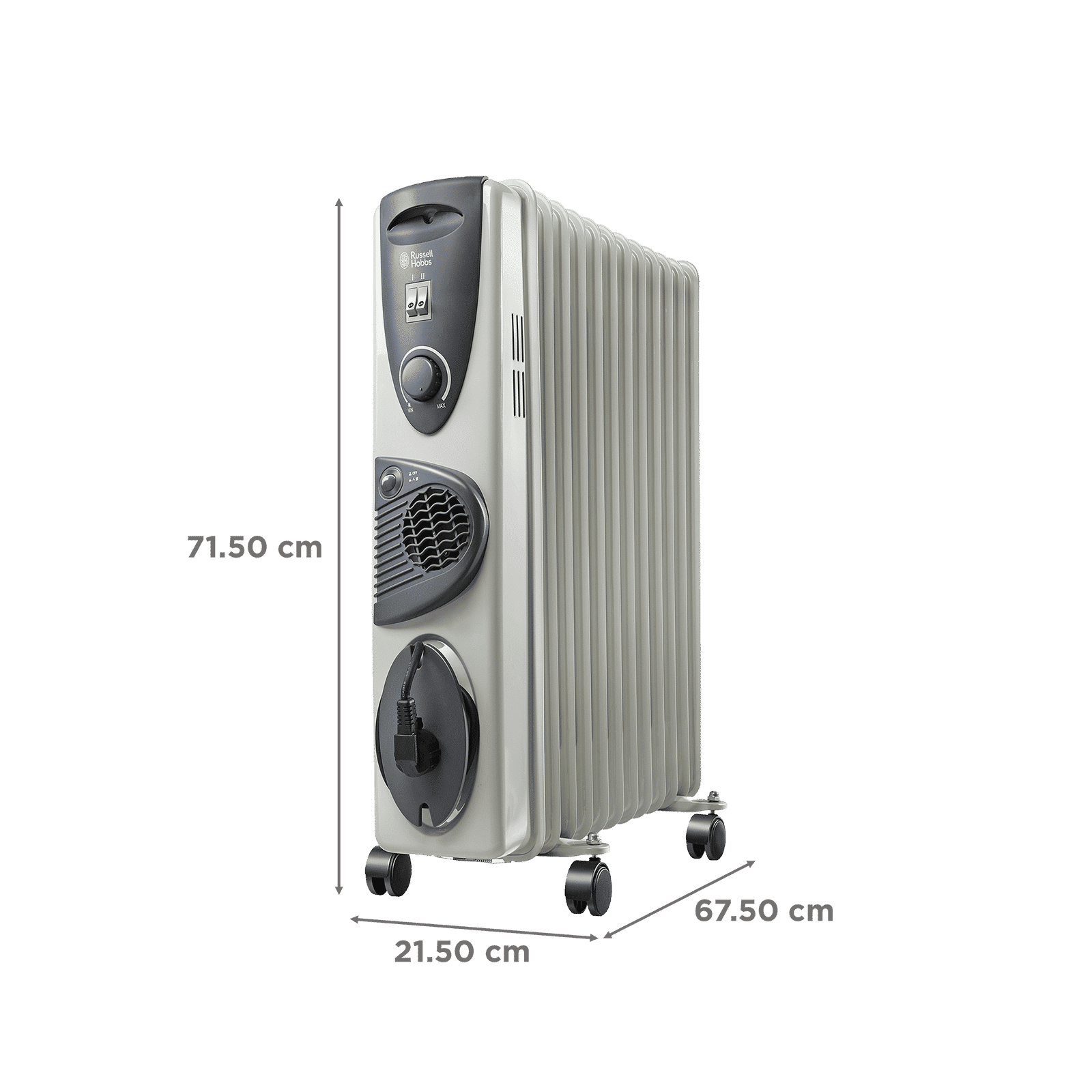 Russell Hobbs ROR13F 2900W Oil Filled Radiator Room Heater with 13 Fins (Anti Tilt Protection_2