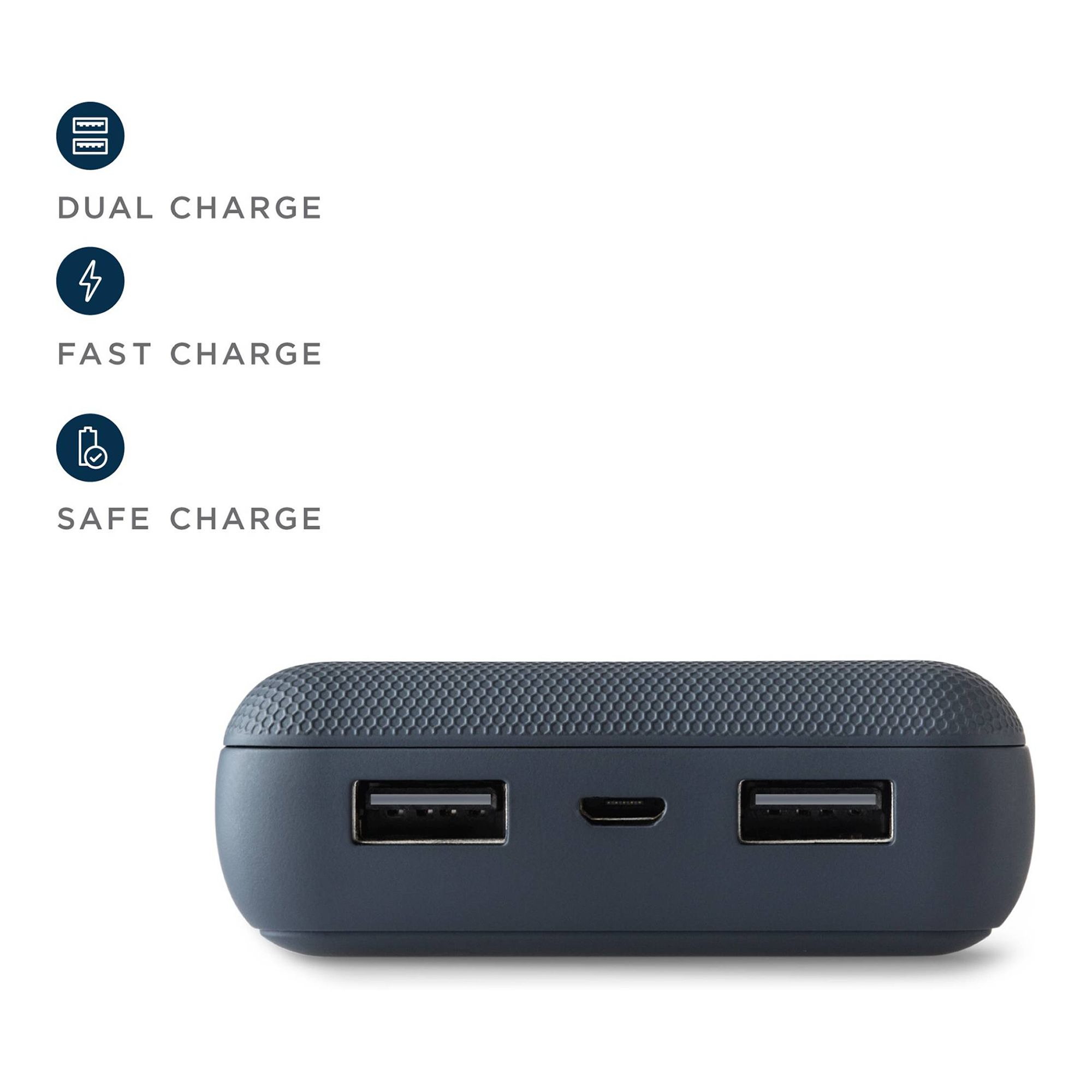urbn 10000 mAh 12W Fast Charging Power Bank (1 Micro USB Type B, 1 Type C & 2 Type A Ports, Ultra Compact Casing, LED Charging Indicator, Blue) urbn 10000 mAh 12W Fast Charging Power Bank (1 Micro USB Type B, 1 Type C & 2 Type A Ports, Ultra Compact Casing, LED Charging Indicator, Blue)_12