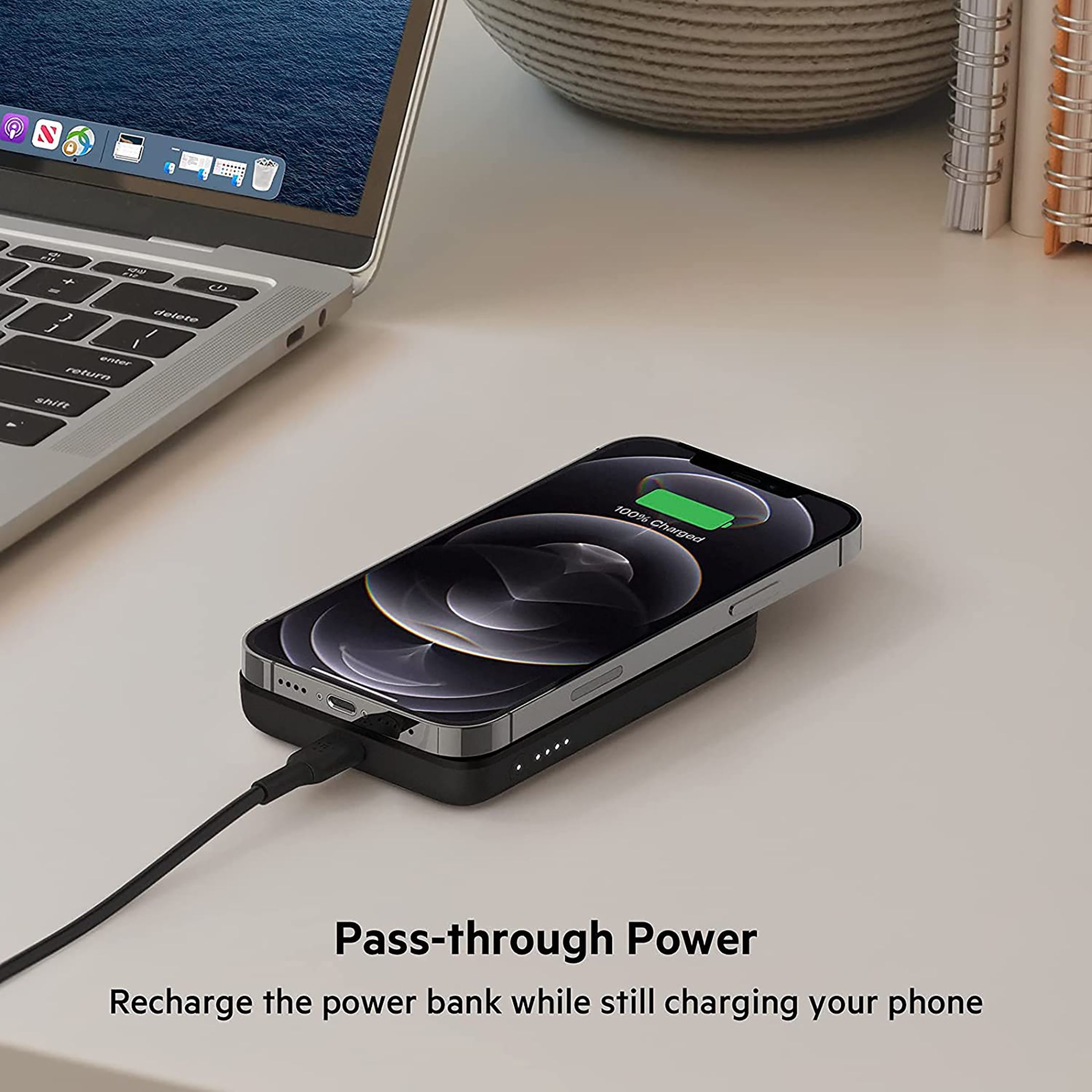 belkin BoostCharge 2500 mAh 5W Power Bank (1 Type C Port, Compatible with MagSafe, Black)_11
